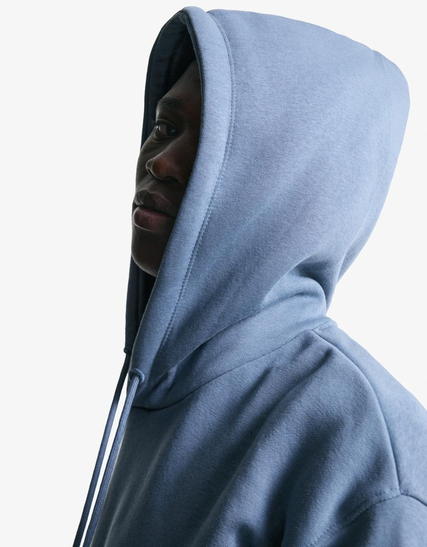 Sweat à capuche-Bleu-2
