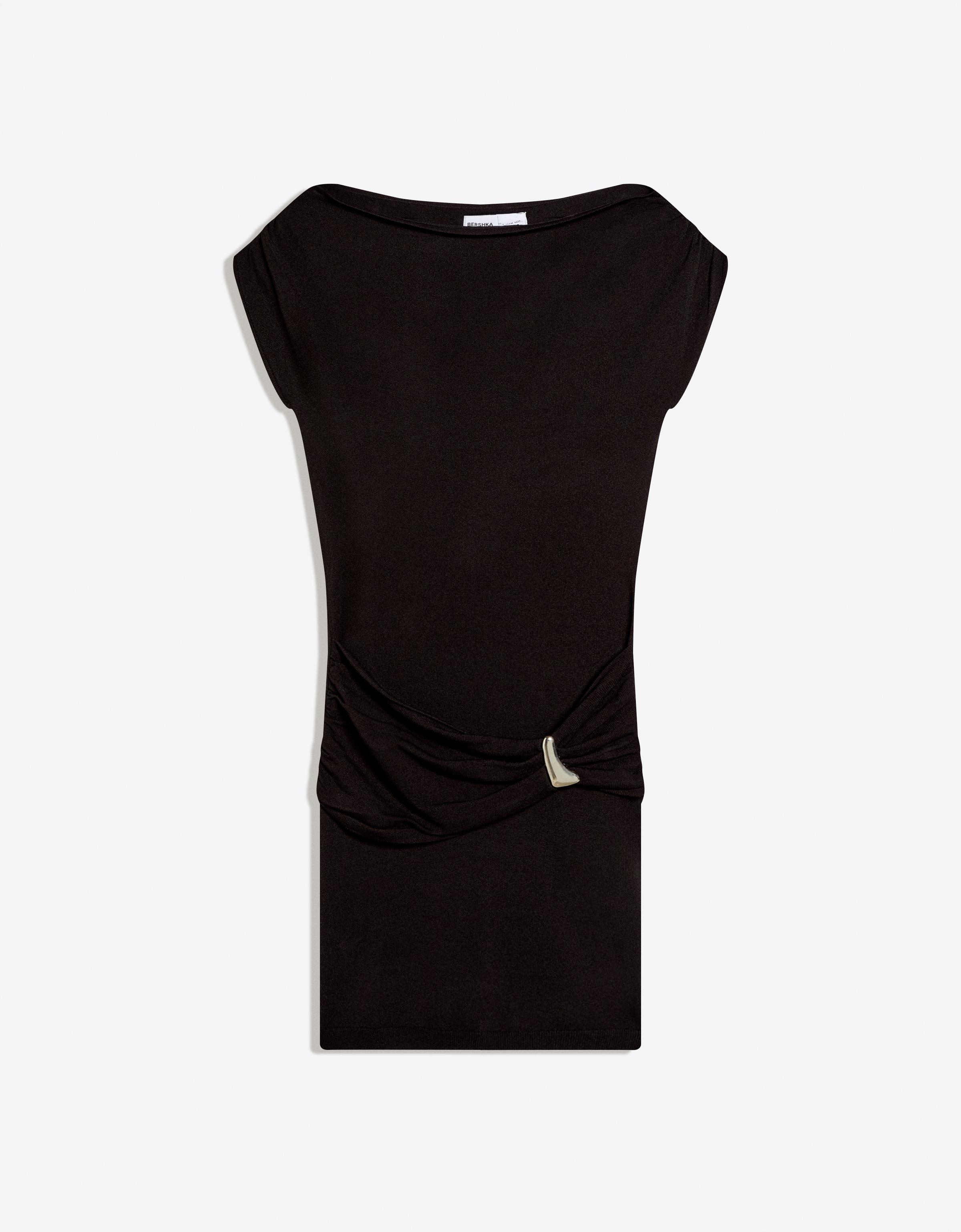 Kemerli mini elbise - Görsel 5