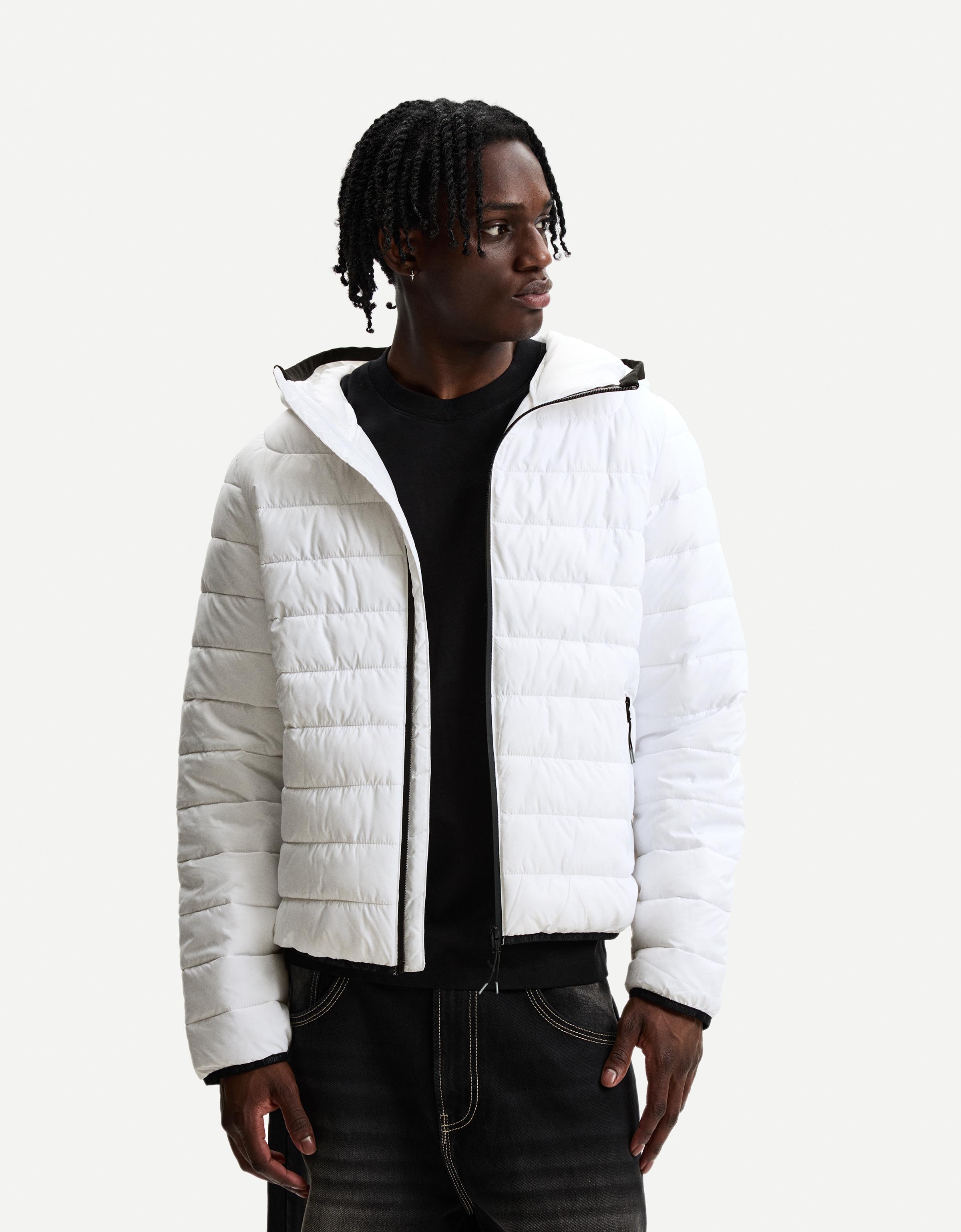 Bershka Leichte Steppjacke Herren S Weiss