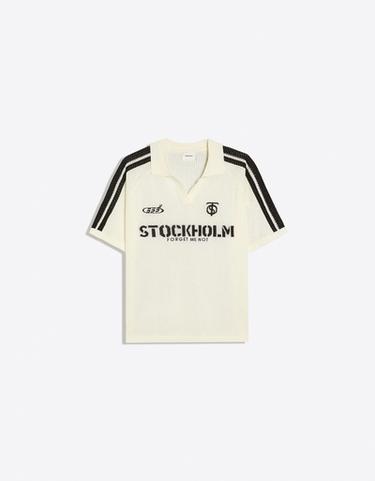Retrosport print mesh polo — Off white 6