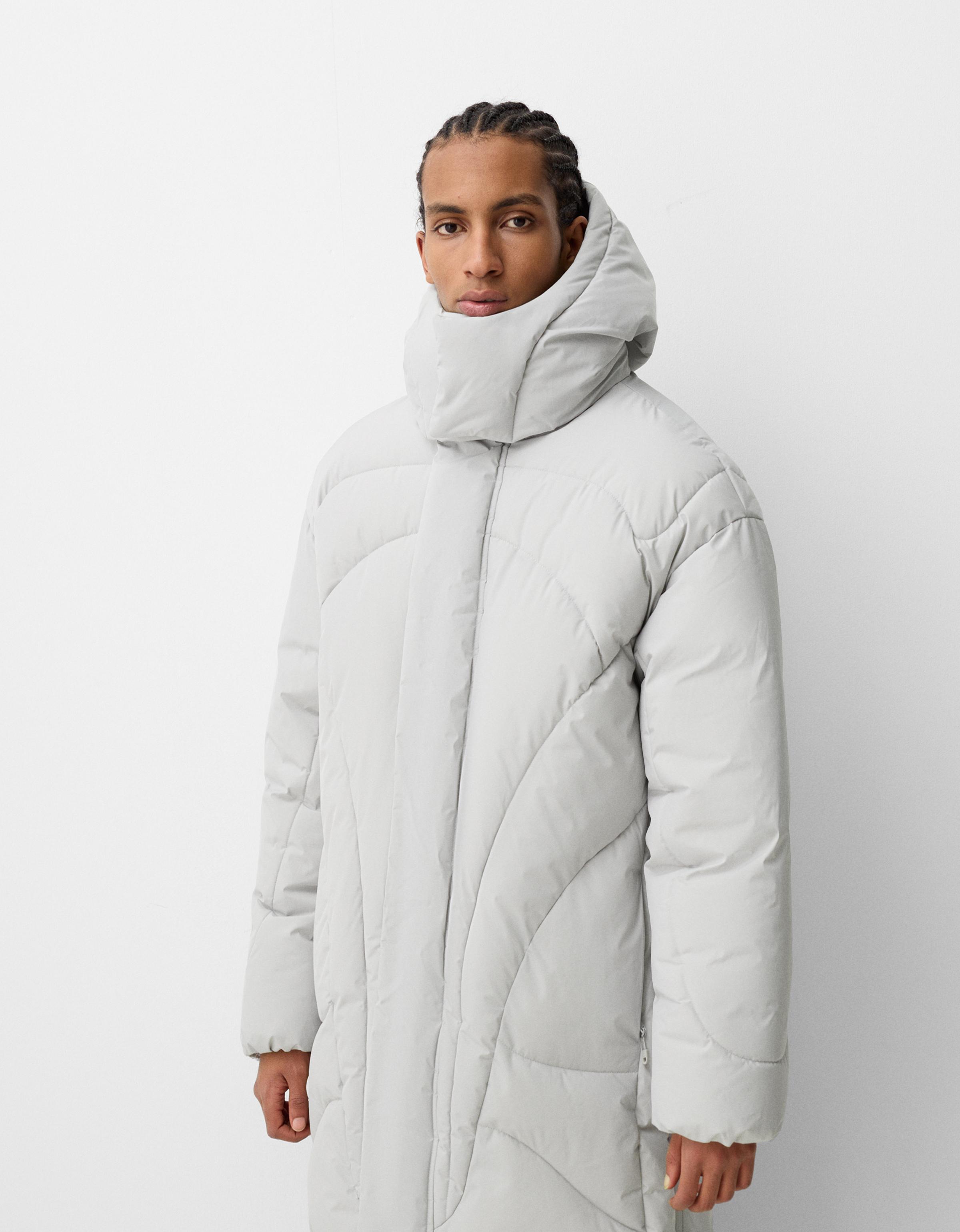 Bershka long puffer coat sale