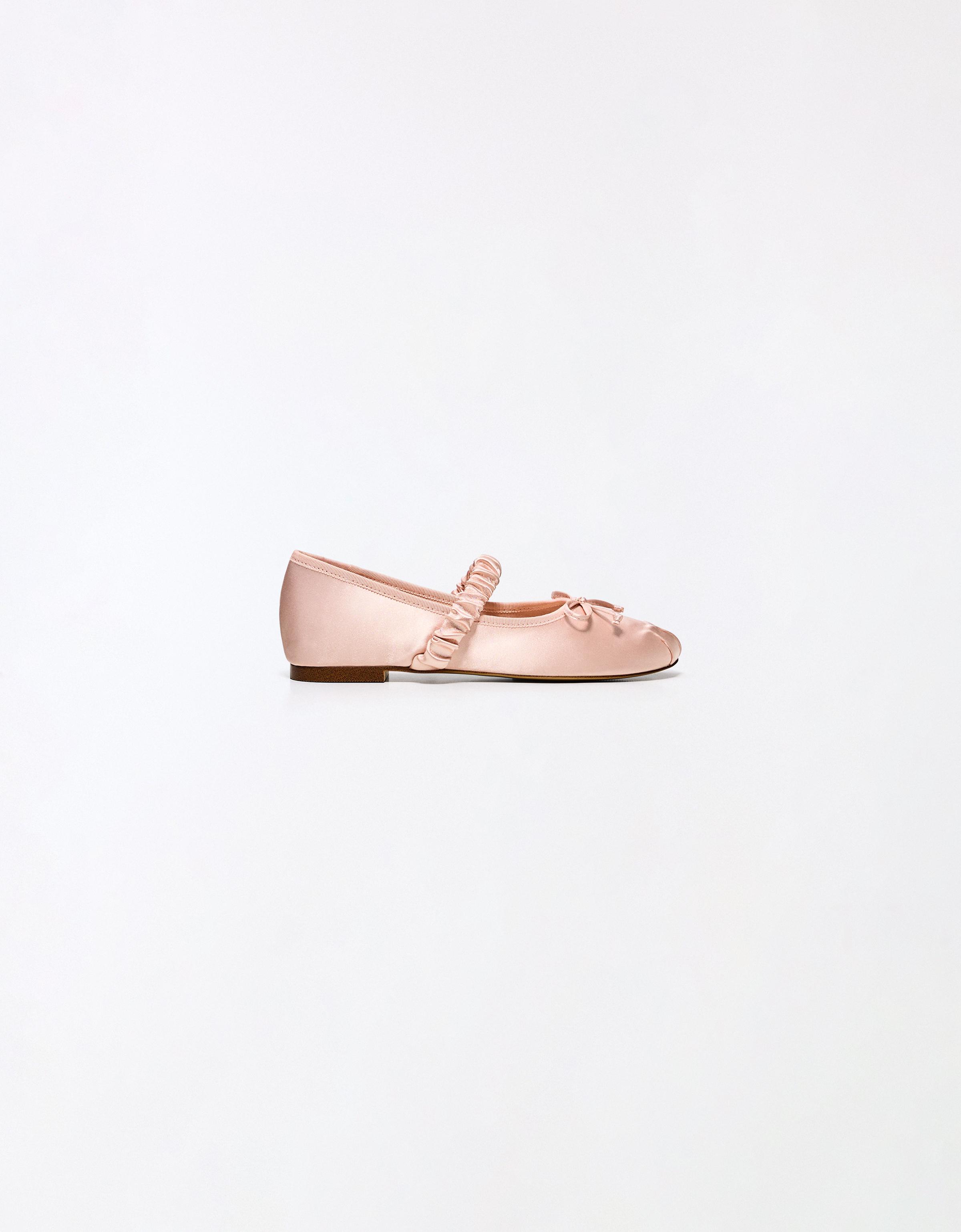 Sateen ballet flats — PINK