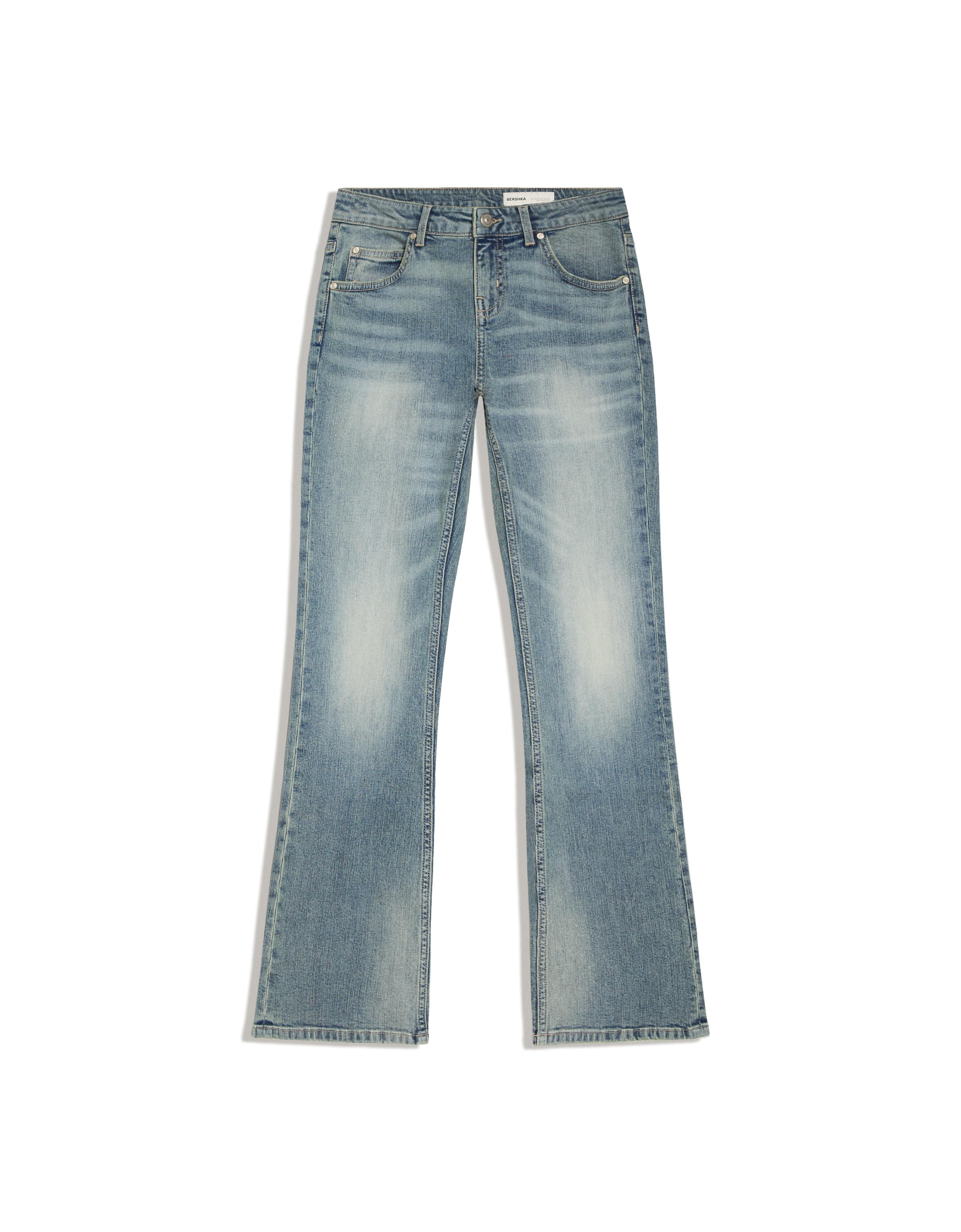 Low-rise slim fit boot-cut jeans — Light blue