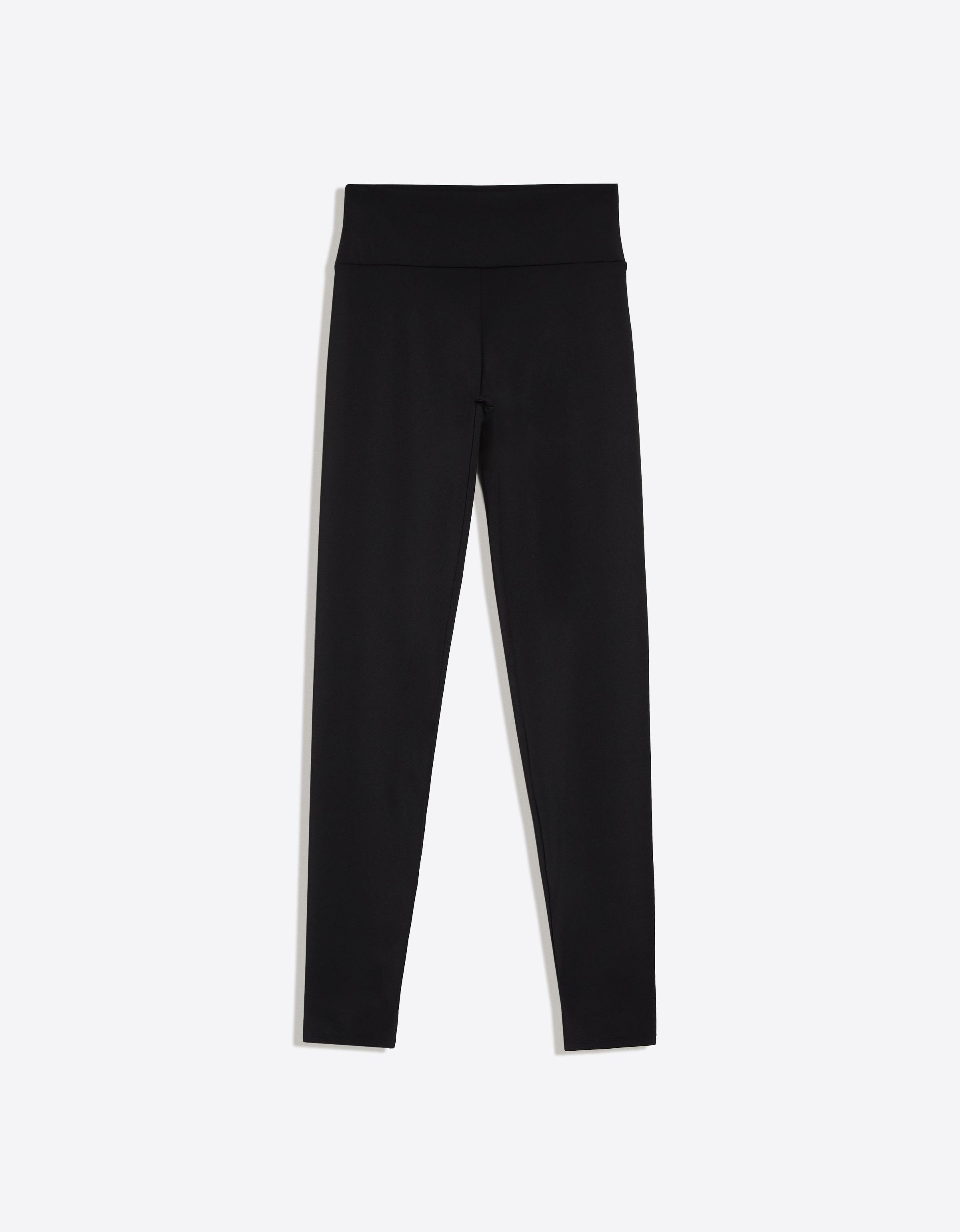 Bershka Pantalón Fuseau Técnico Mujer Negro