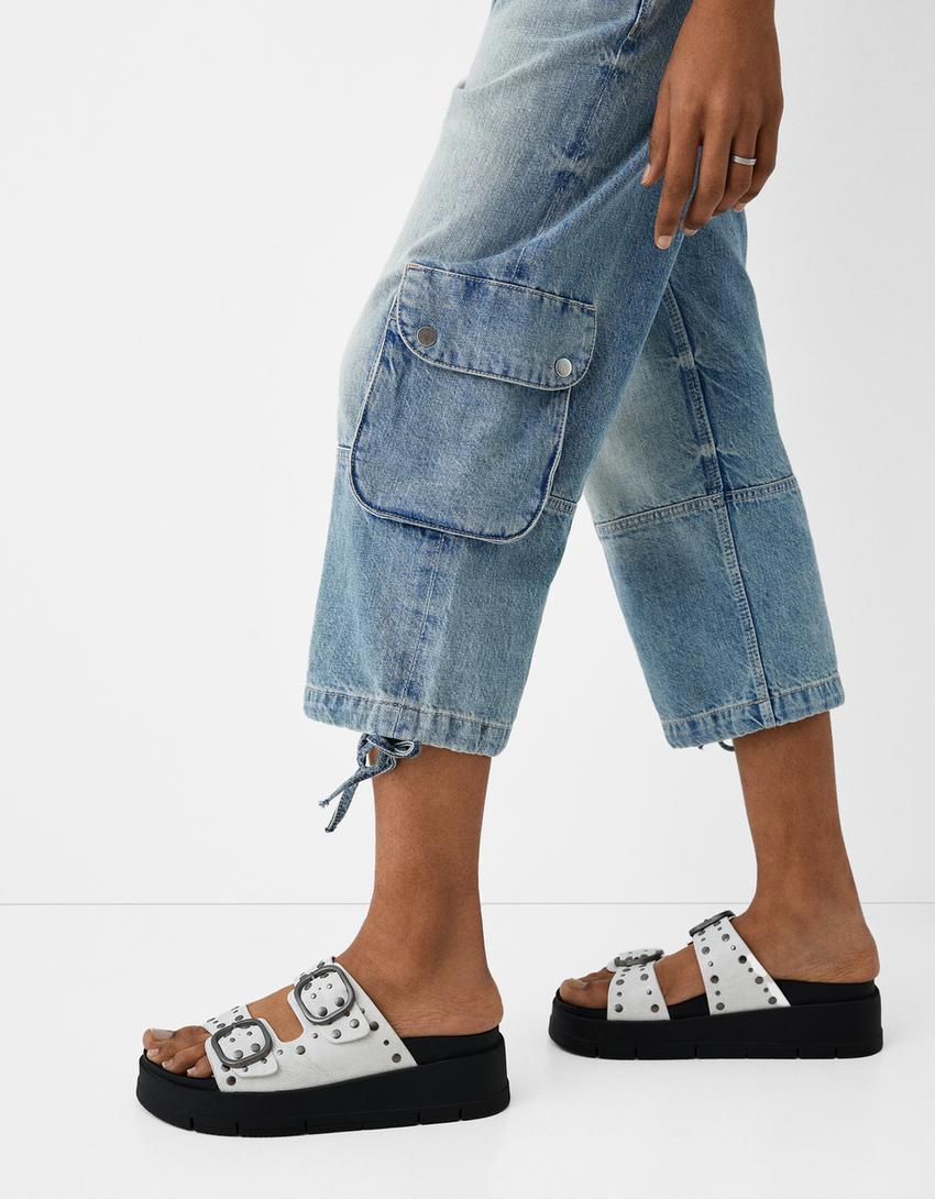 Capri denim cargo-Marinho-2