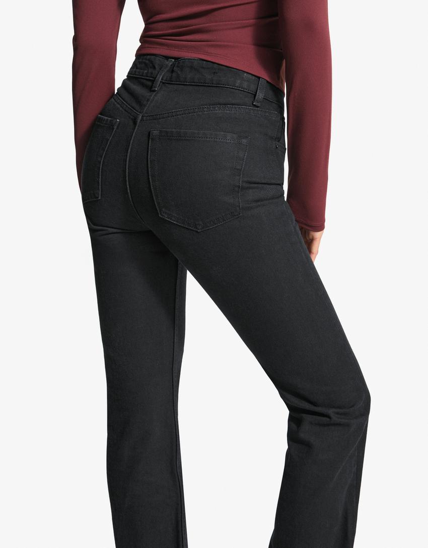 Straight fit jeans-Black