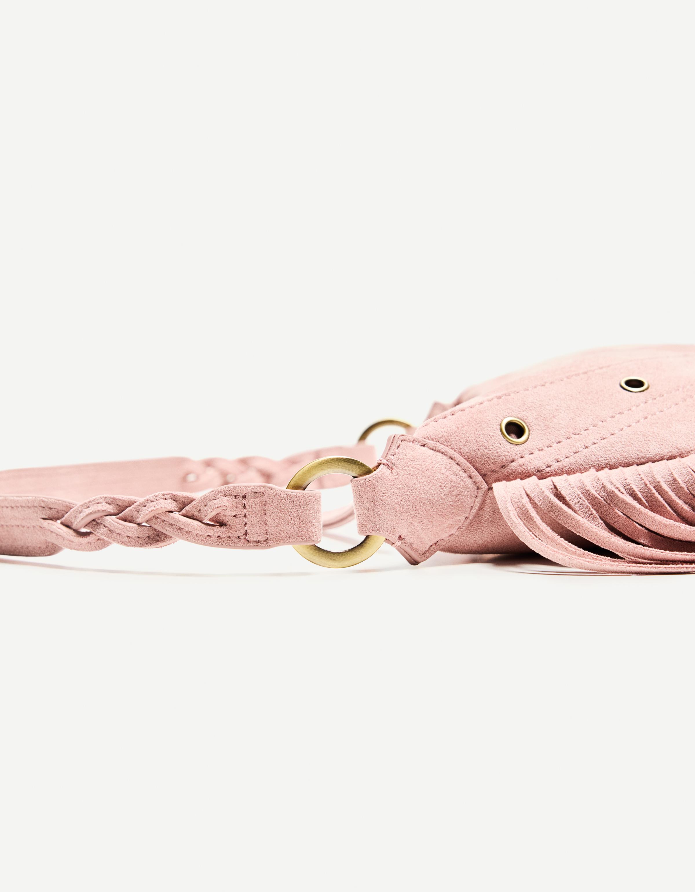 Faux suede bag with fringing - Accessories - Women | Bershka
