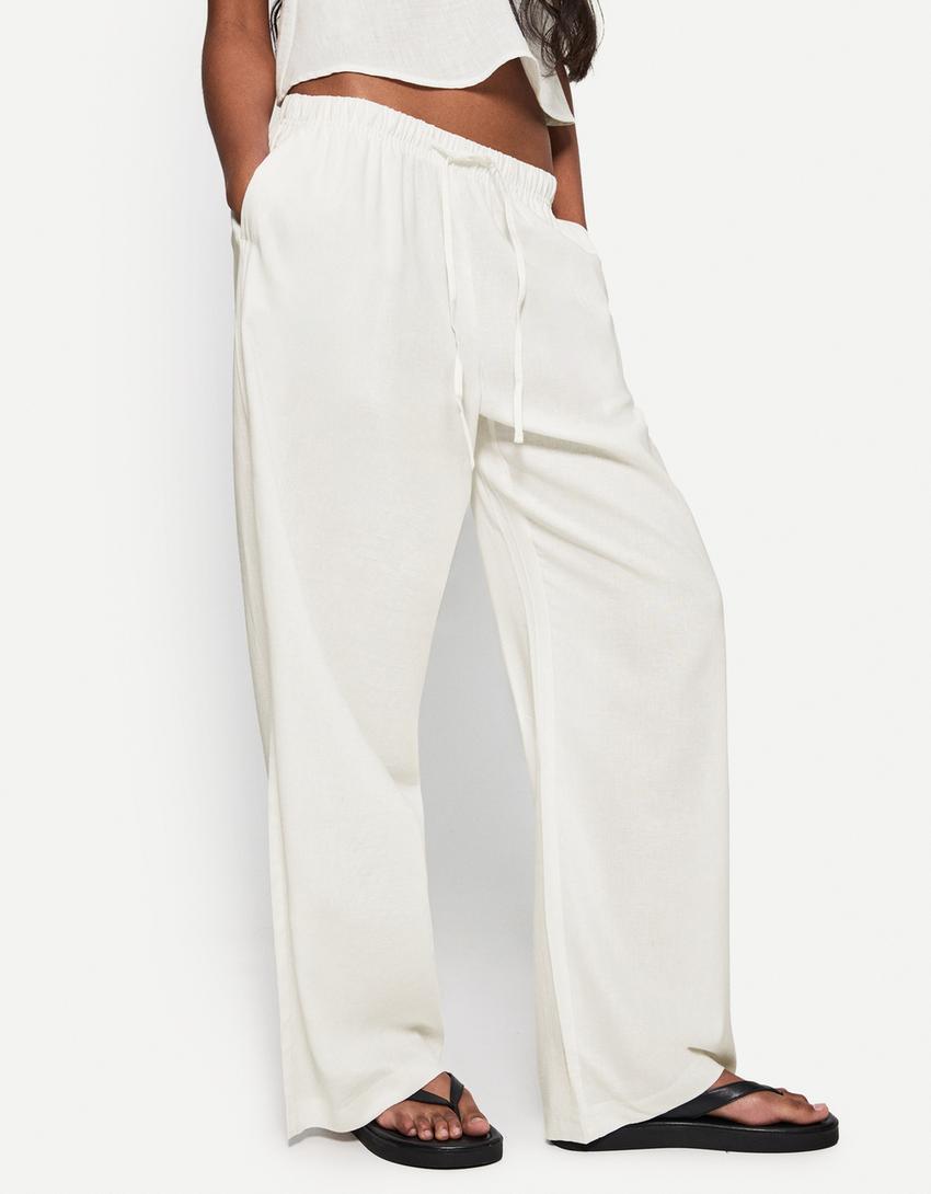 Set top e shorts semplici-Bianco-2