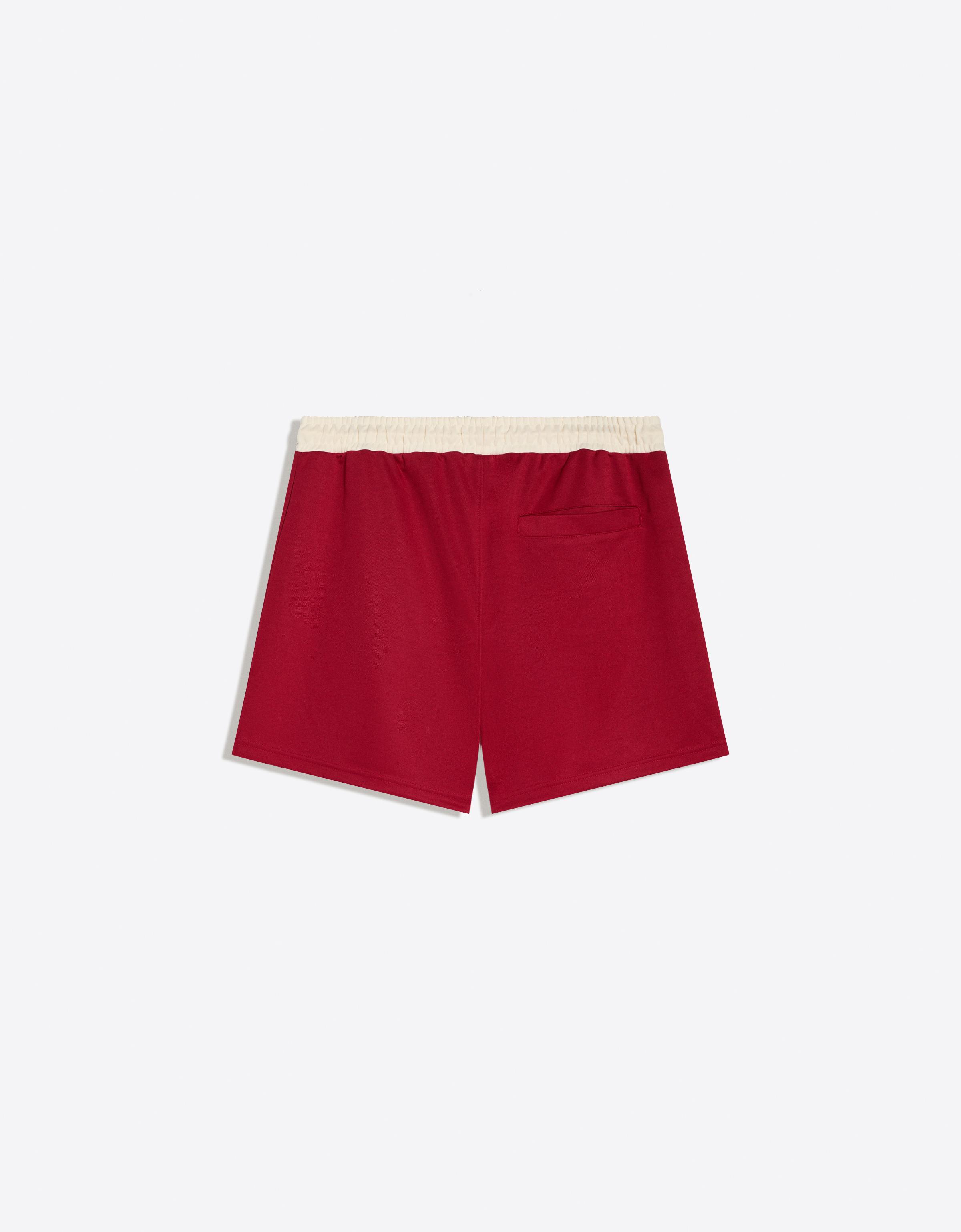 Short patch Bermuda shorts — Burgundy