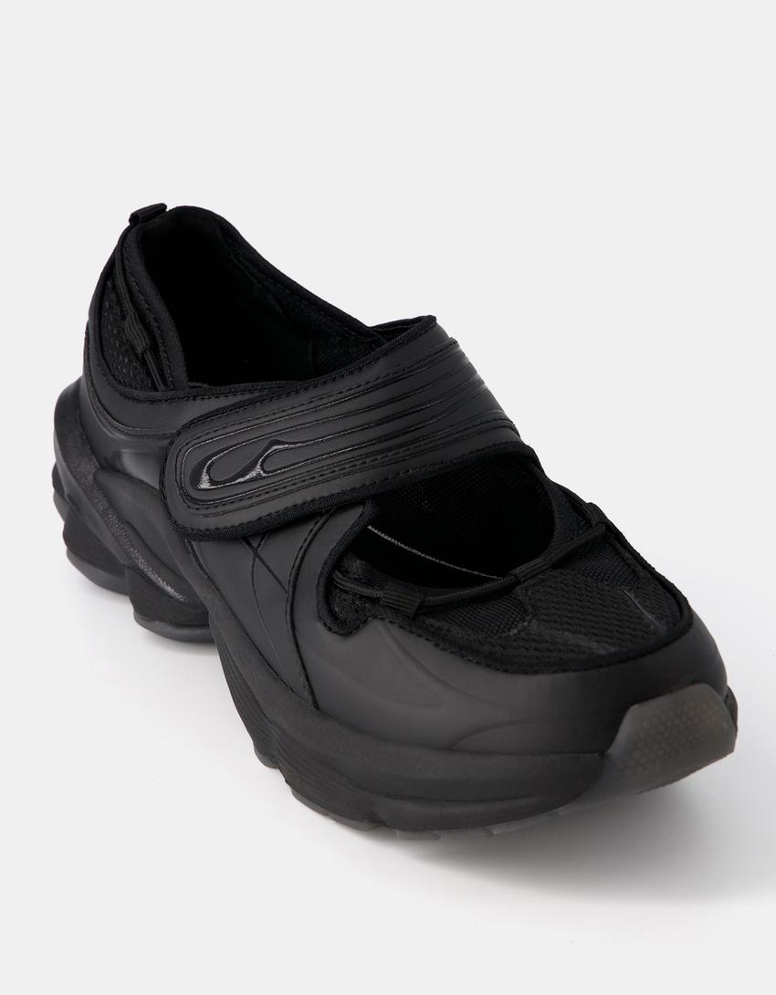 Combined sports ballet flats-BLACK