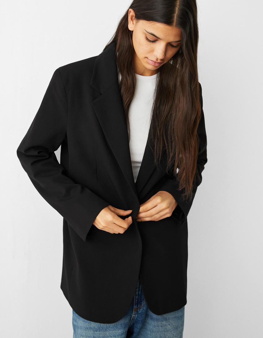 بليزر أساسي بقصّة عادية-أسود-2