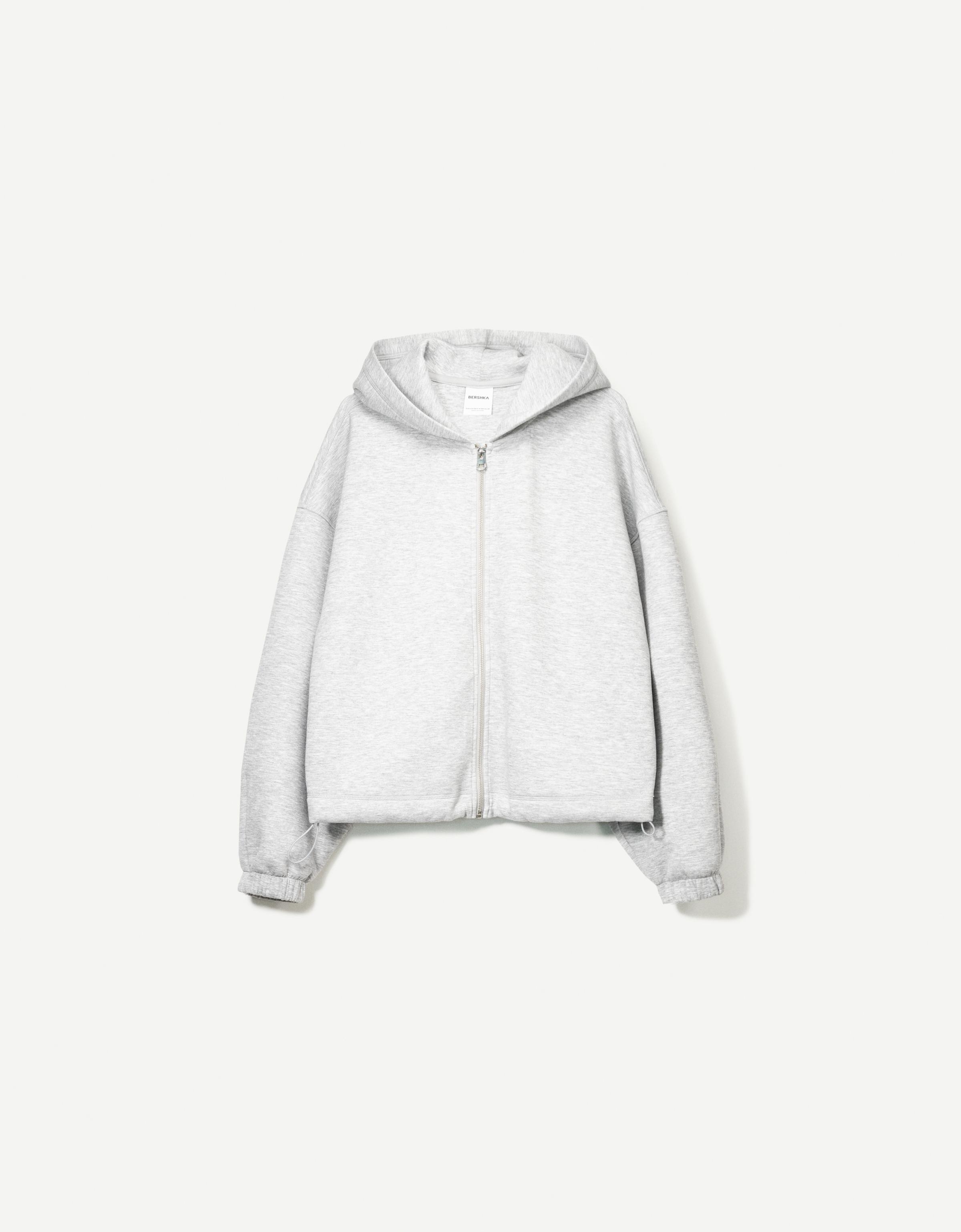 Oversize zip-up hoodie - Women | Bershka
