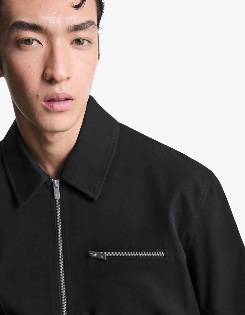 Surchemise zippée-Noir-1