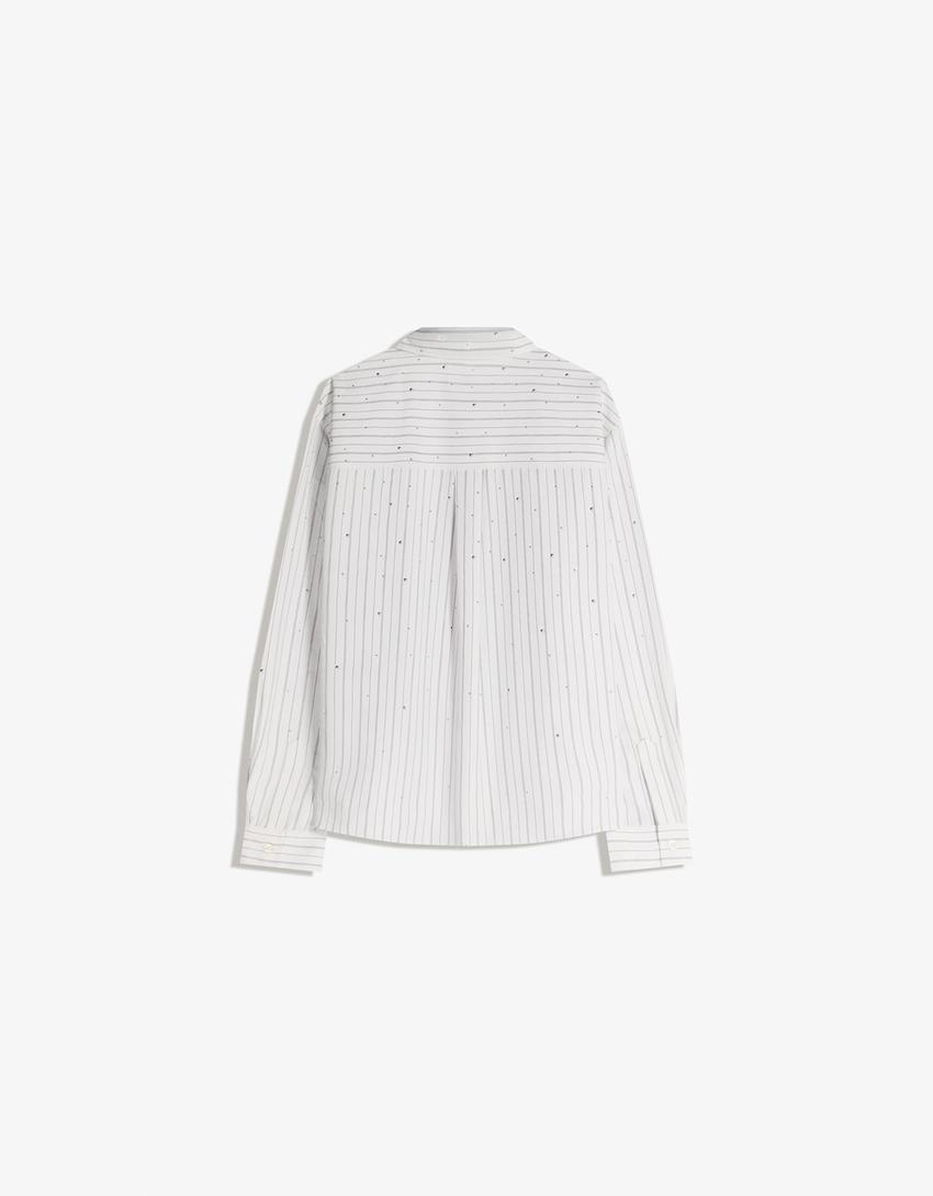 Camisa boxy tachas-Blanco