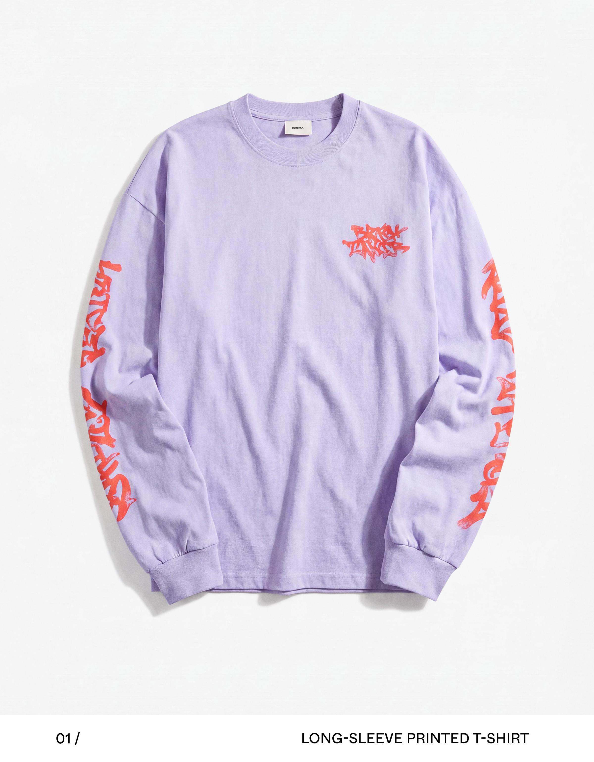 Long-sleeve print T-shirt — Violet