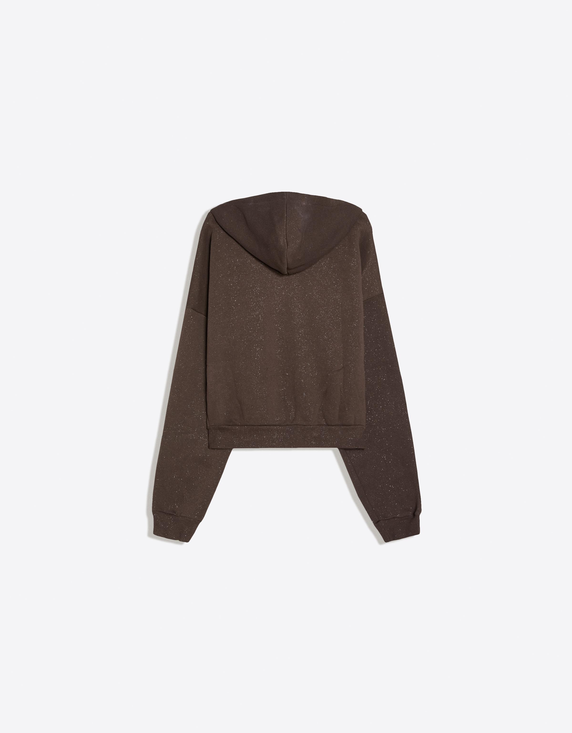 Rhinestone hoodie — Brown