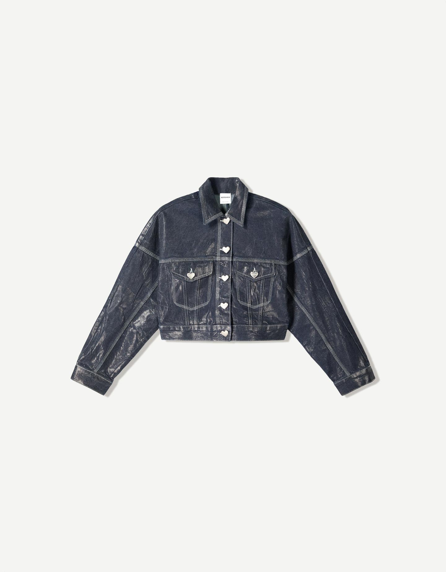 Bershka Cazadora Denim Ca7riel & Paco Amoroso Mujer L Azul Lavado