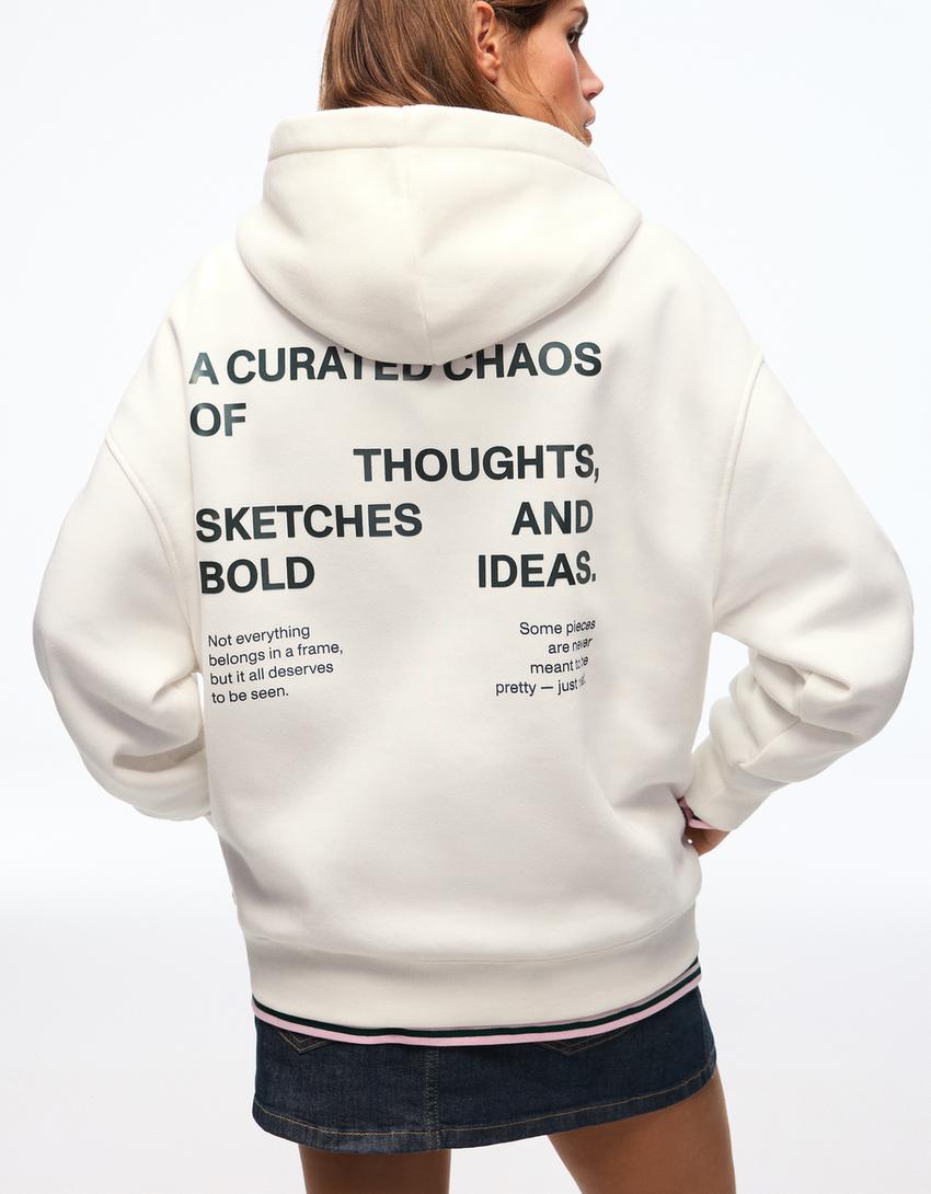 Hoodie with print-Off white