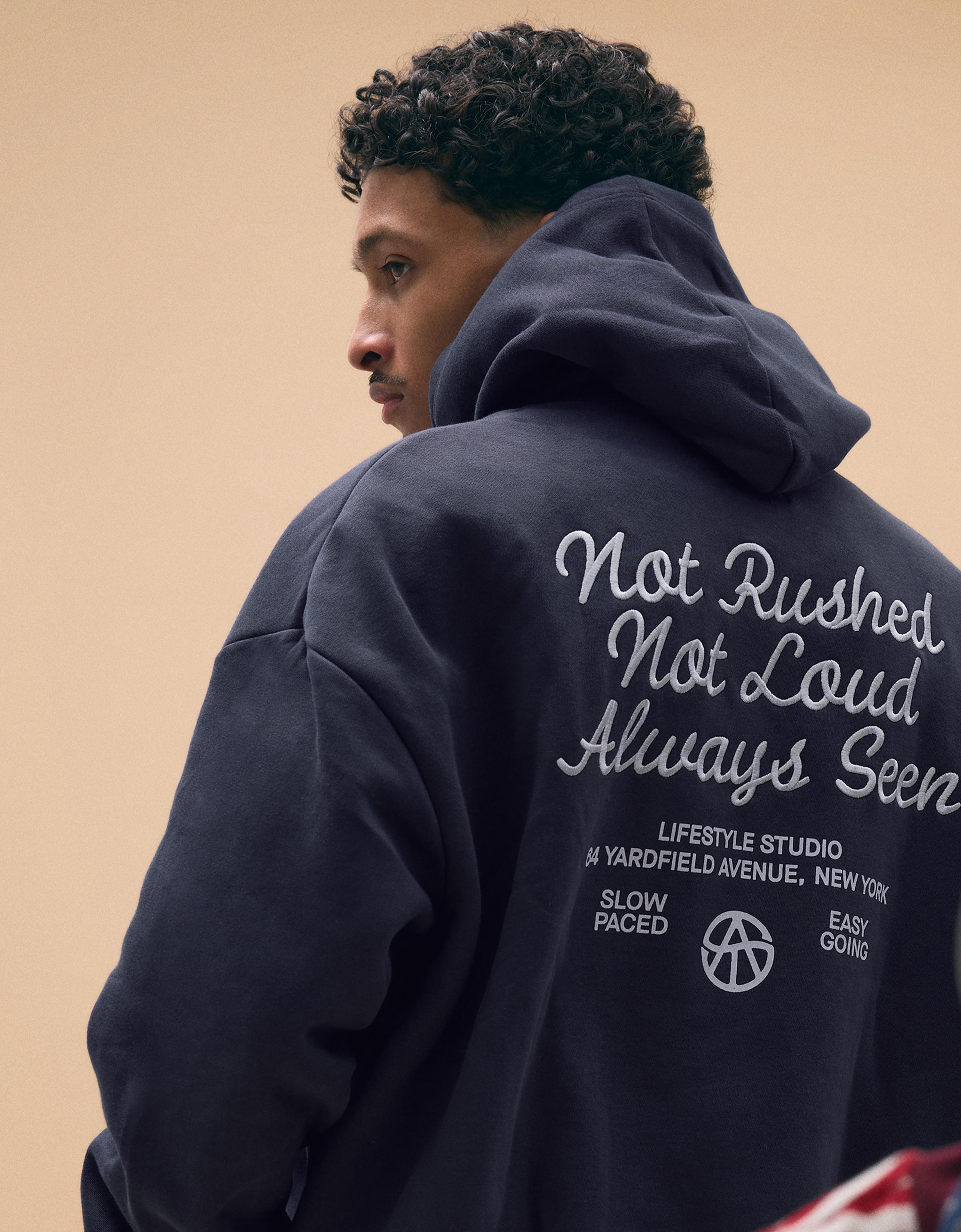 İşlemeli boxy fit kapüşonlu sweatshirt - Görsel 26