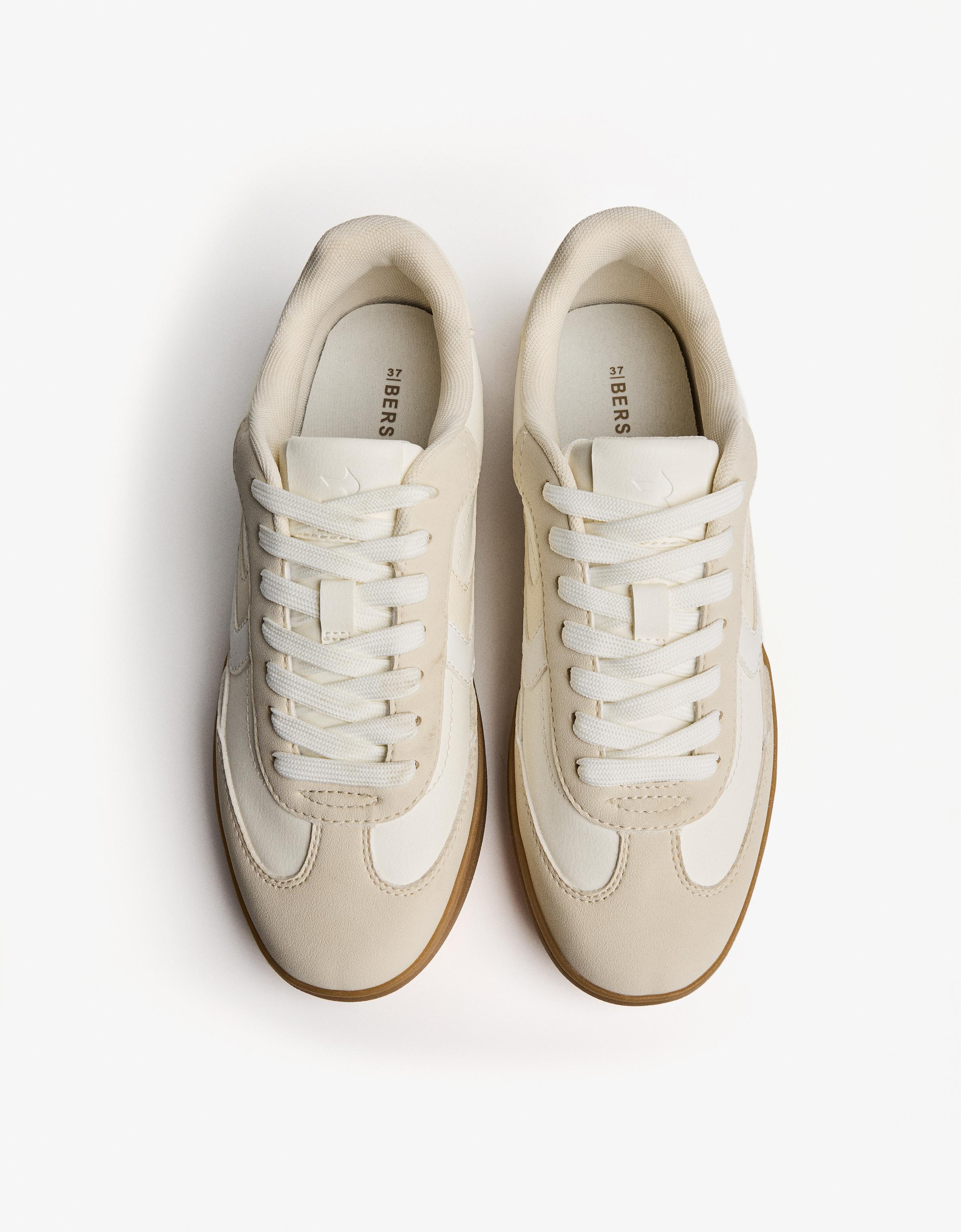 Bershka Retro-Sneaker Damen 41 Weiss