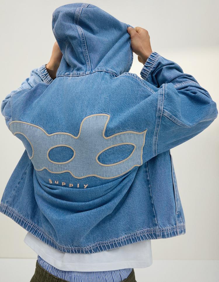 Kapüşonlu denim ceket