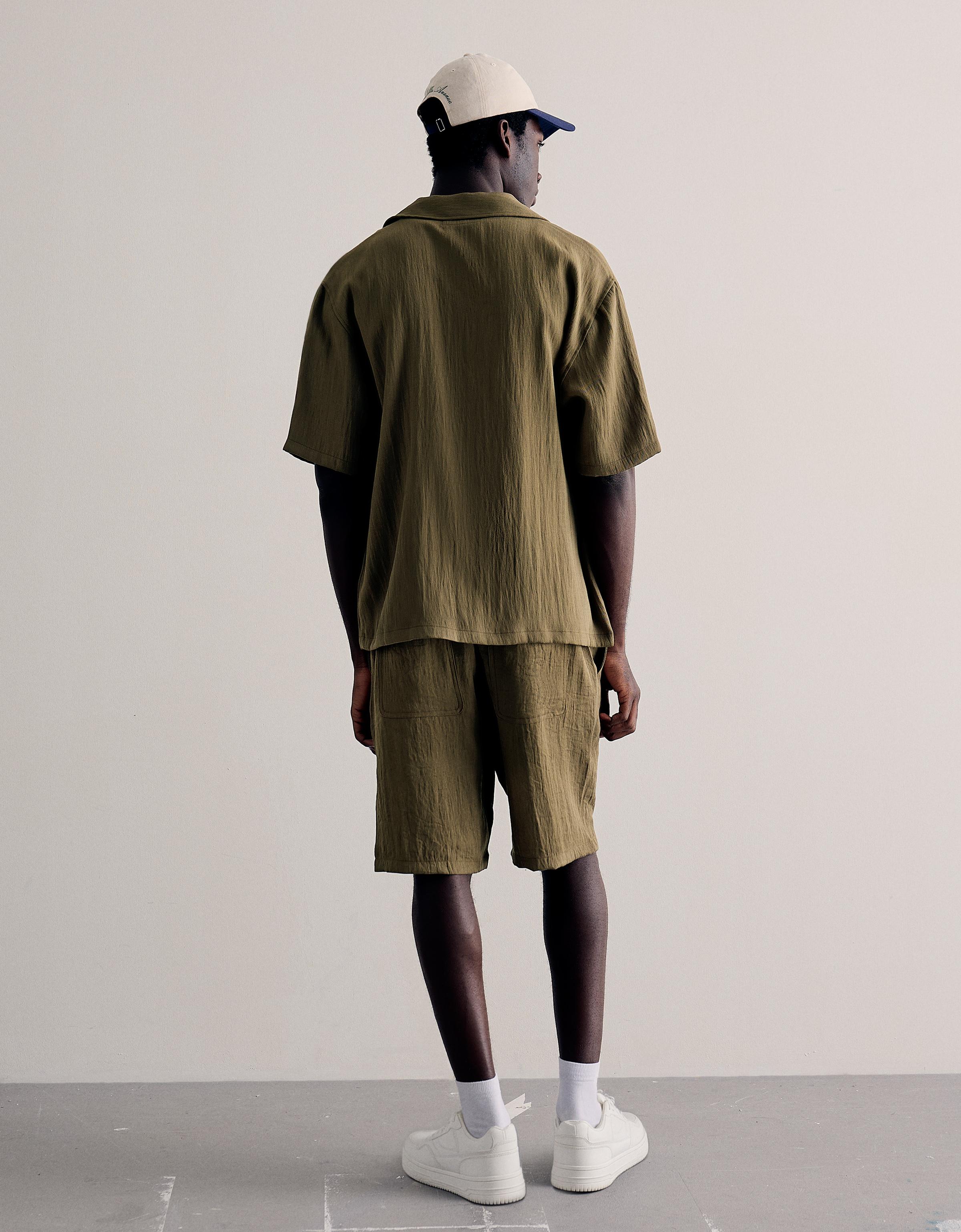 Rustic short sleeve shirt — Khaki