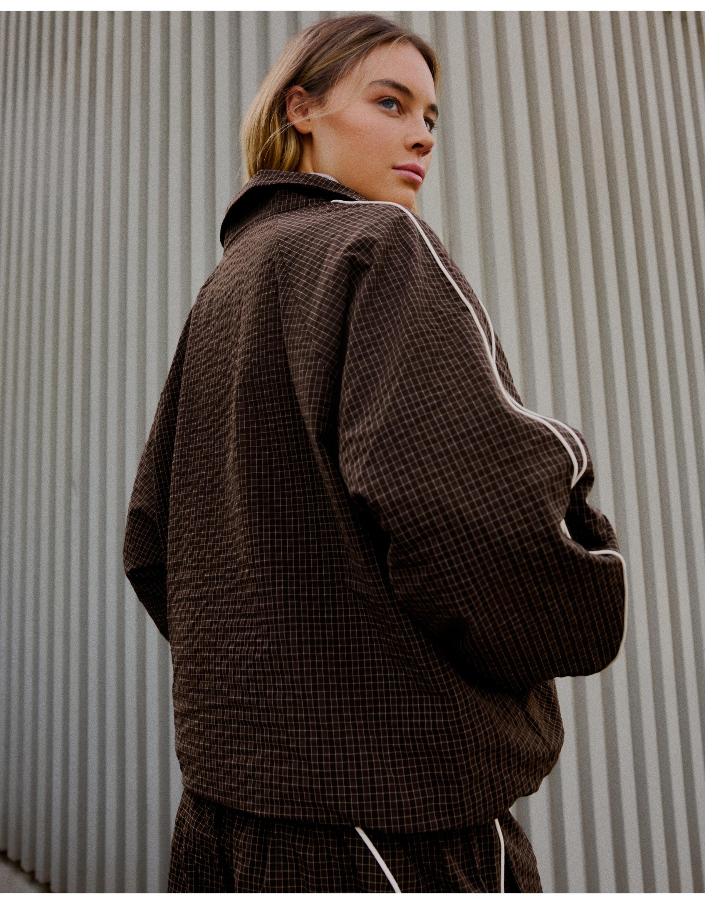 Contrast lightweight jacket — Brown