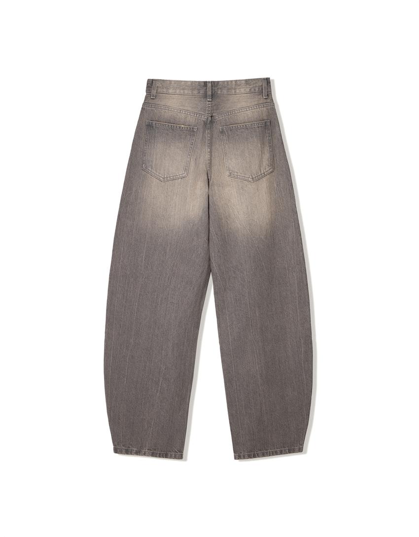 Wide-leg barrel jeans-Dark grey-5