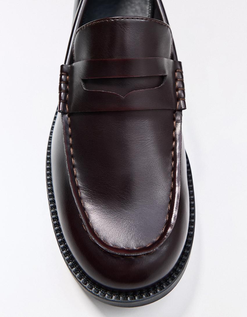 Mocasín piso fino-Granate