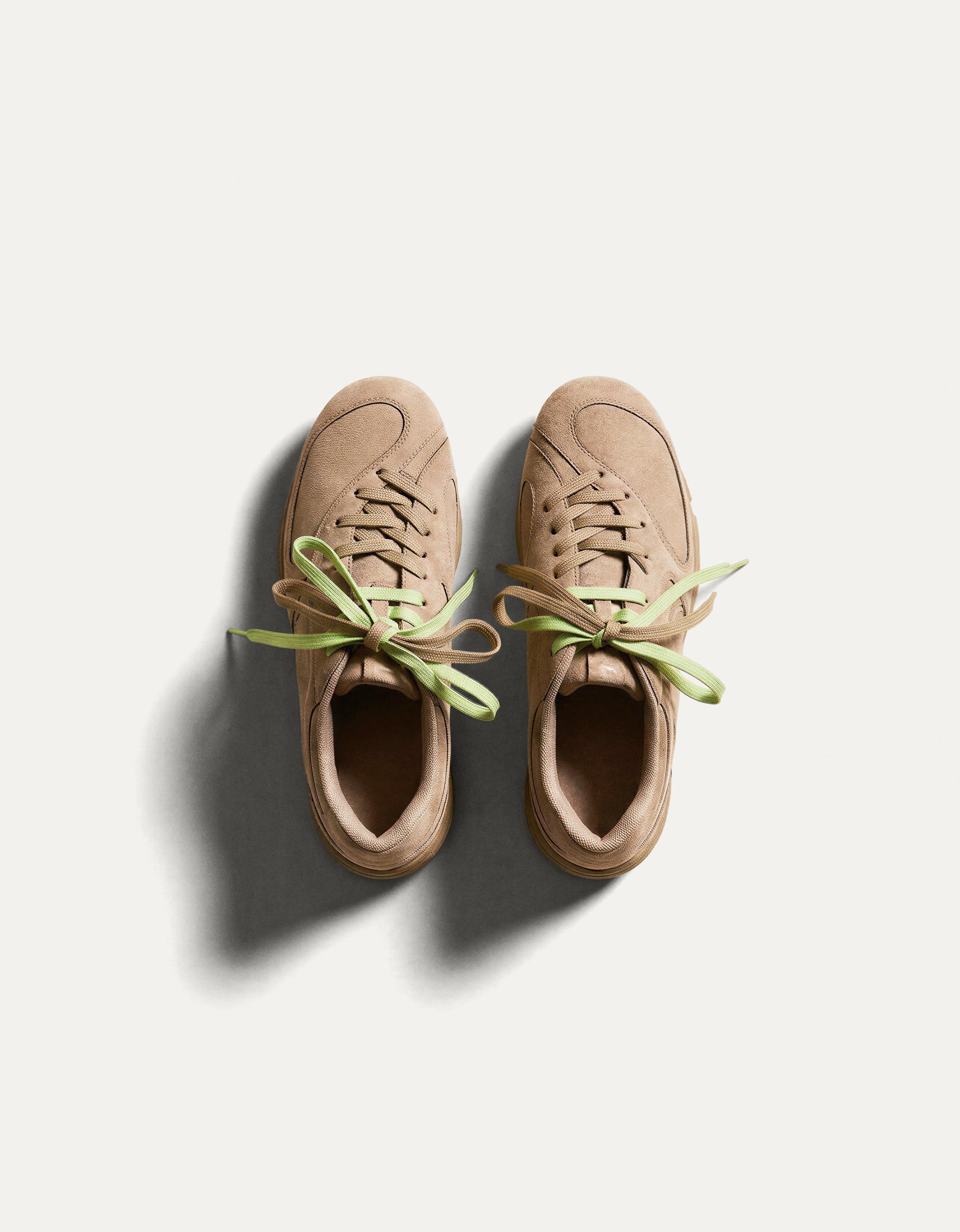Flat sole trainers — TAUPE
