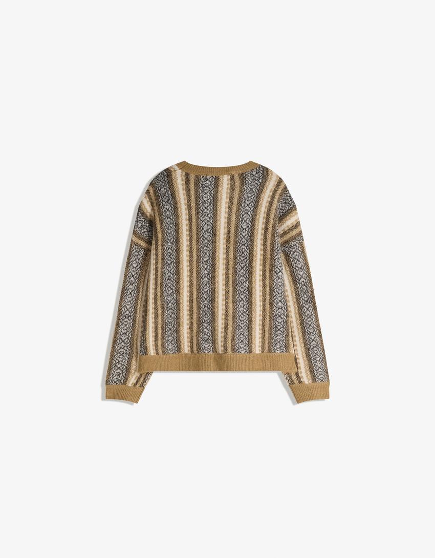 Print jumper-Brown