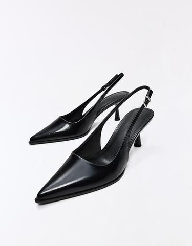 HEELED SHOES WITH BUCKLE DETAIL — BLACK 5