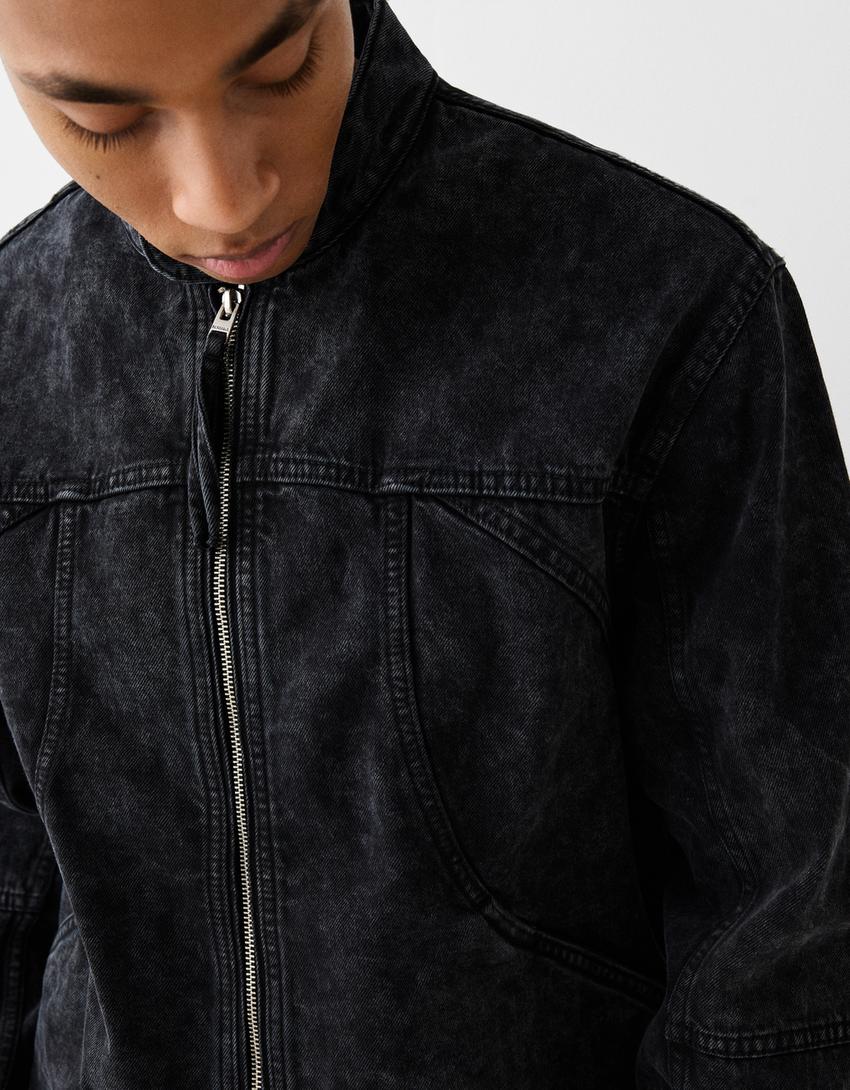 Избелено яке-Черно-5