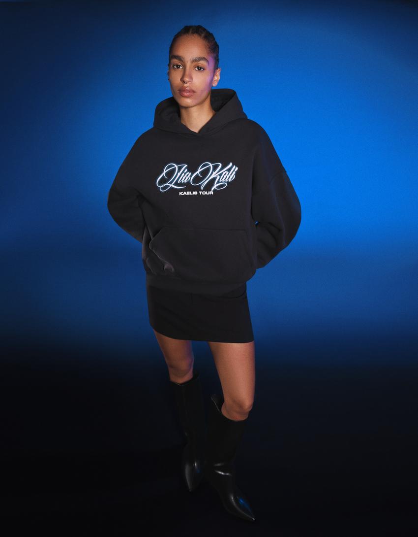 Sudadera Lia Kali capucha-Negro