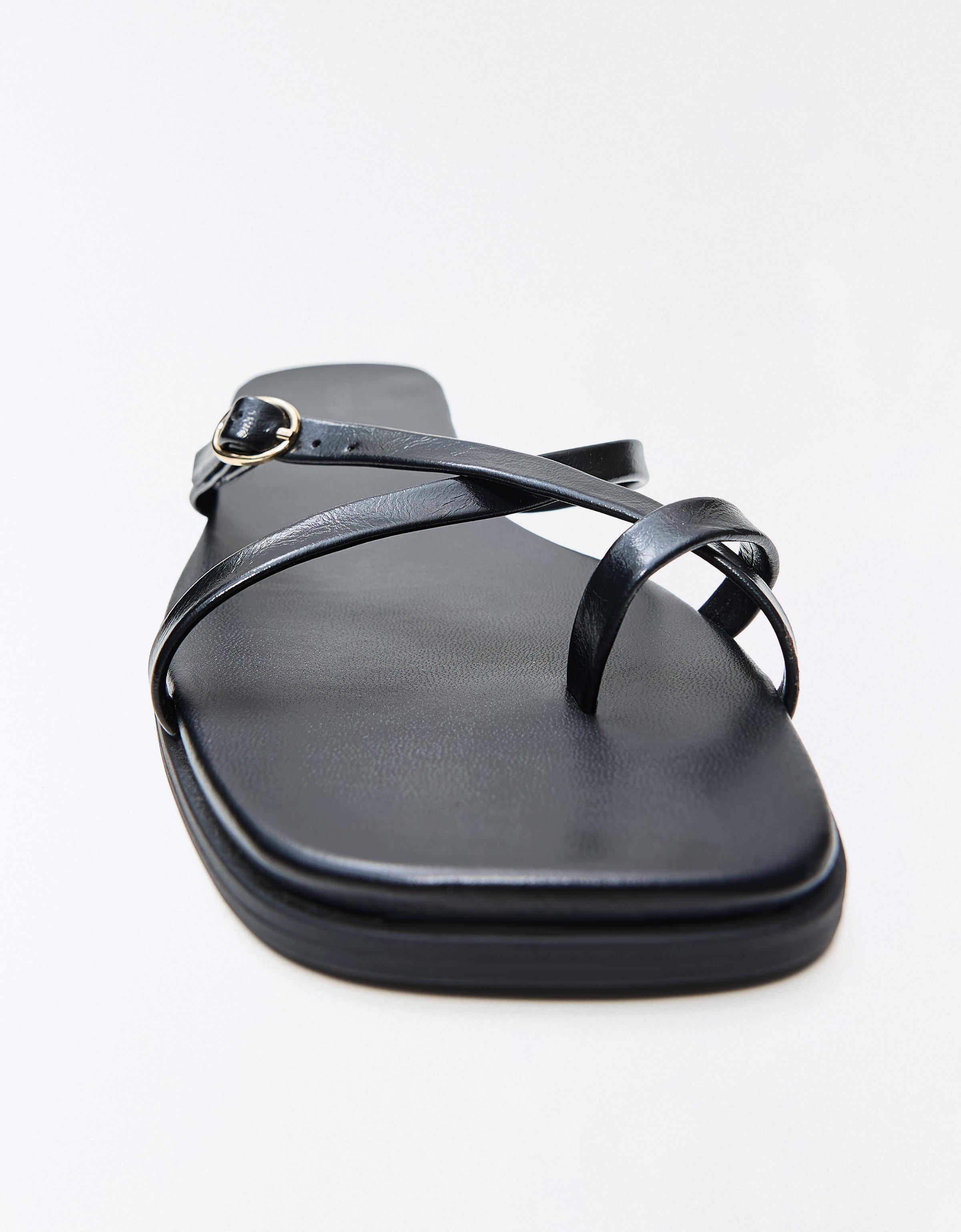 Multi-strap flat slider sandals