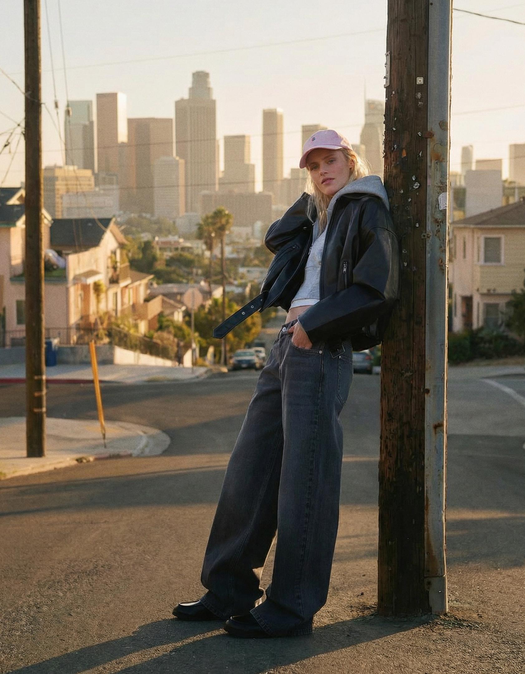 Düşük bel fitilli kadife boyfriend jean - Görsel 14