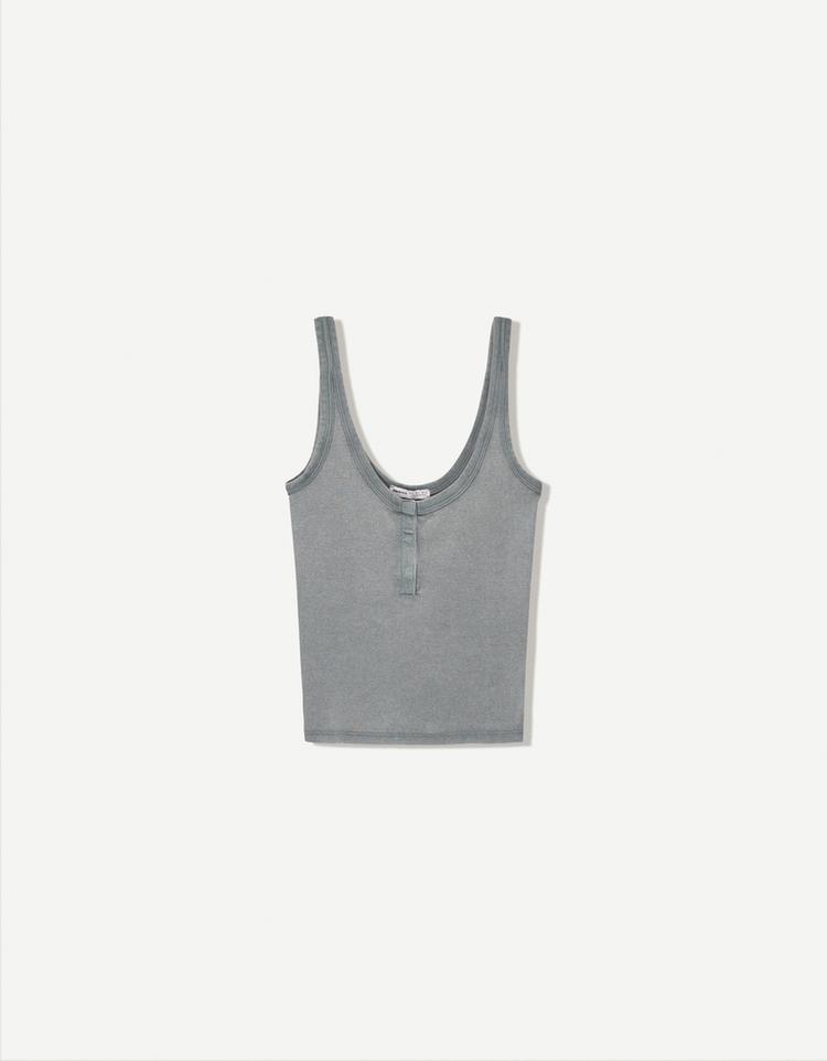 Strappy henley top