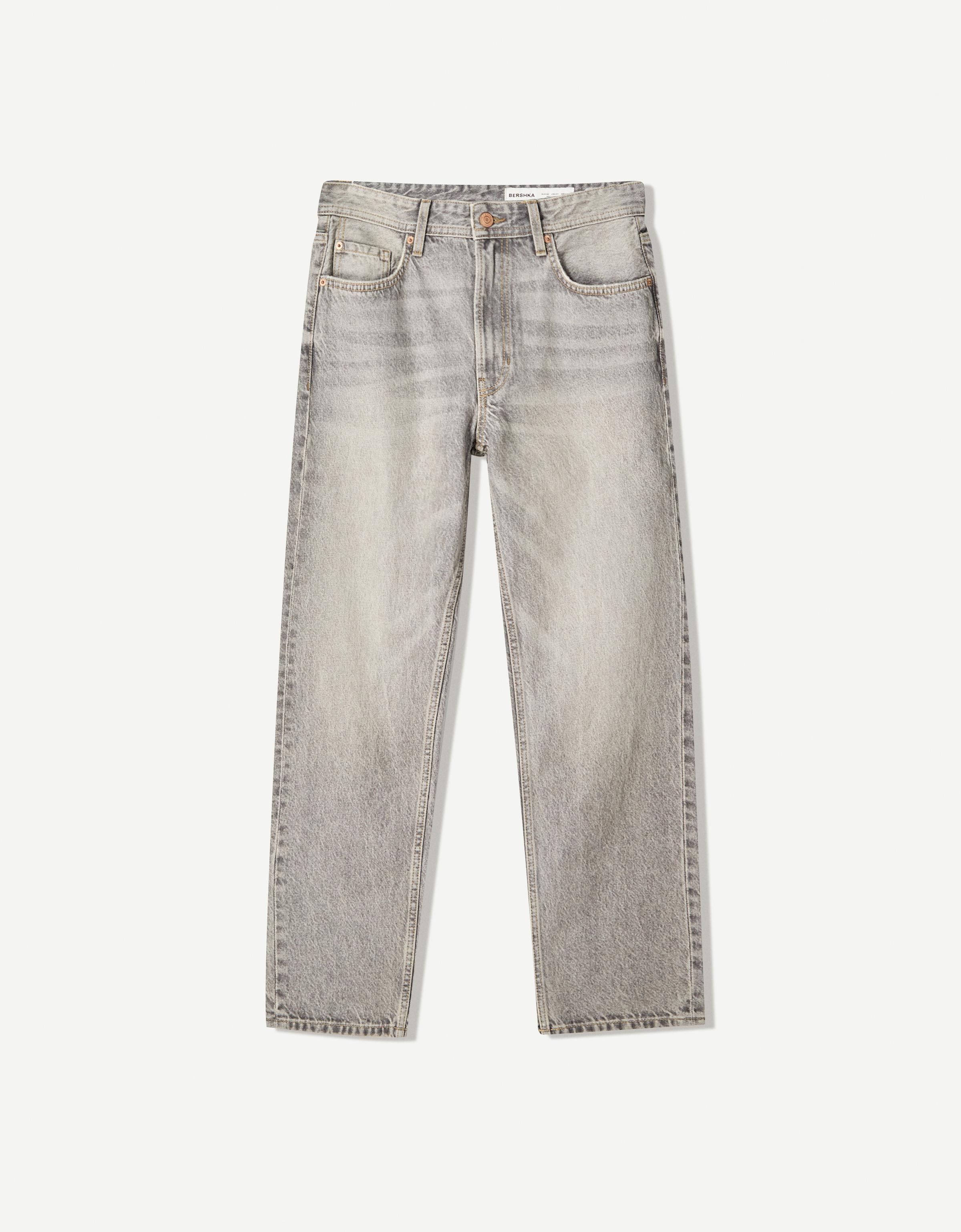 ★2023SS新作★glowny★95 DESTROYED STRAIGHT FIT JEANS Crescent Loose Fit Jeans | GUESS Factory