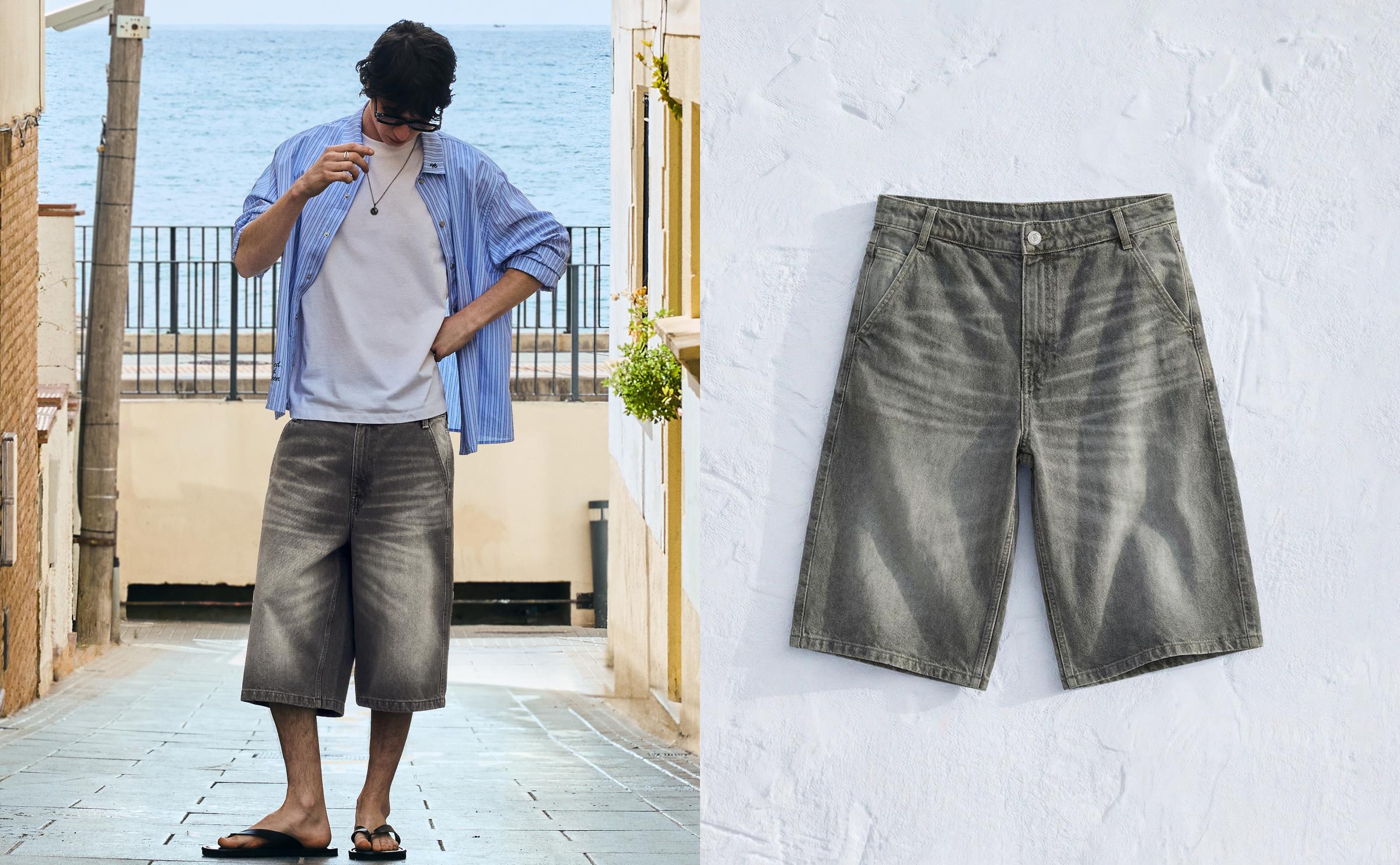 Skater denim bermuda - Görsel 54