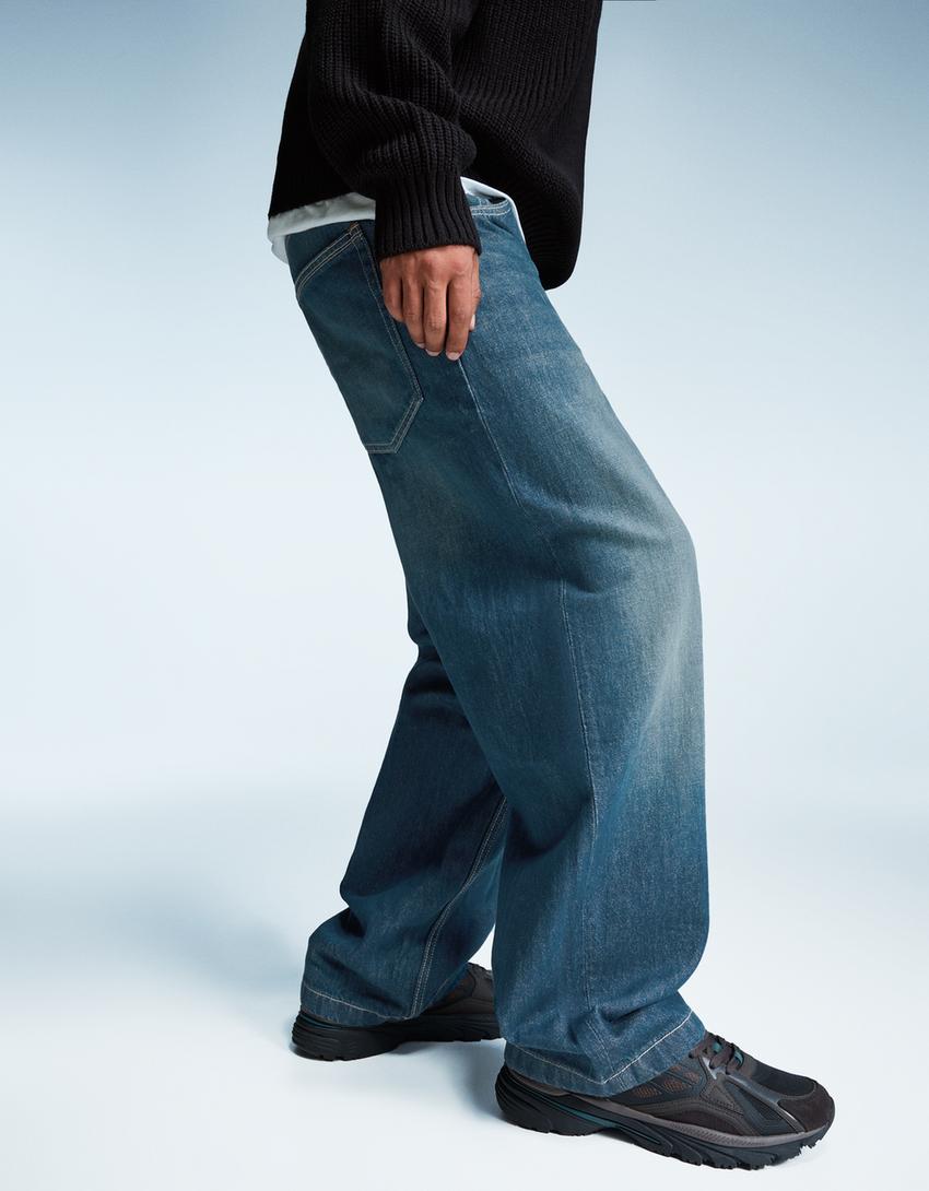 Super baggy jeans-Green