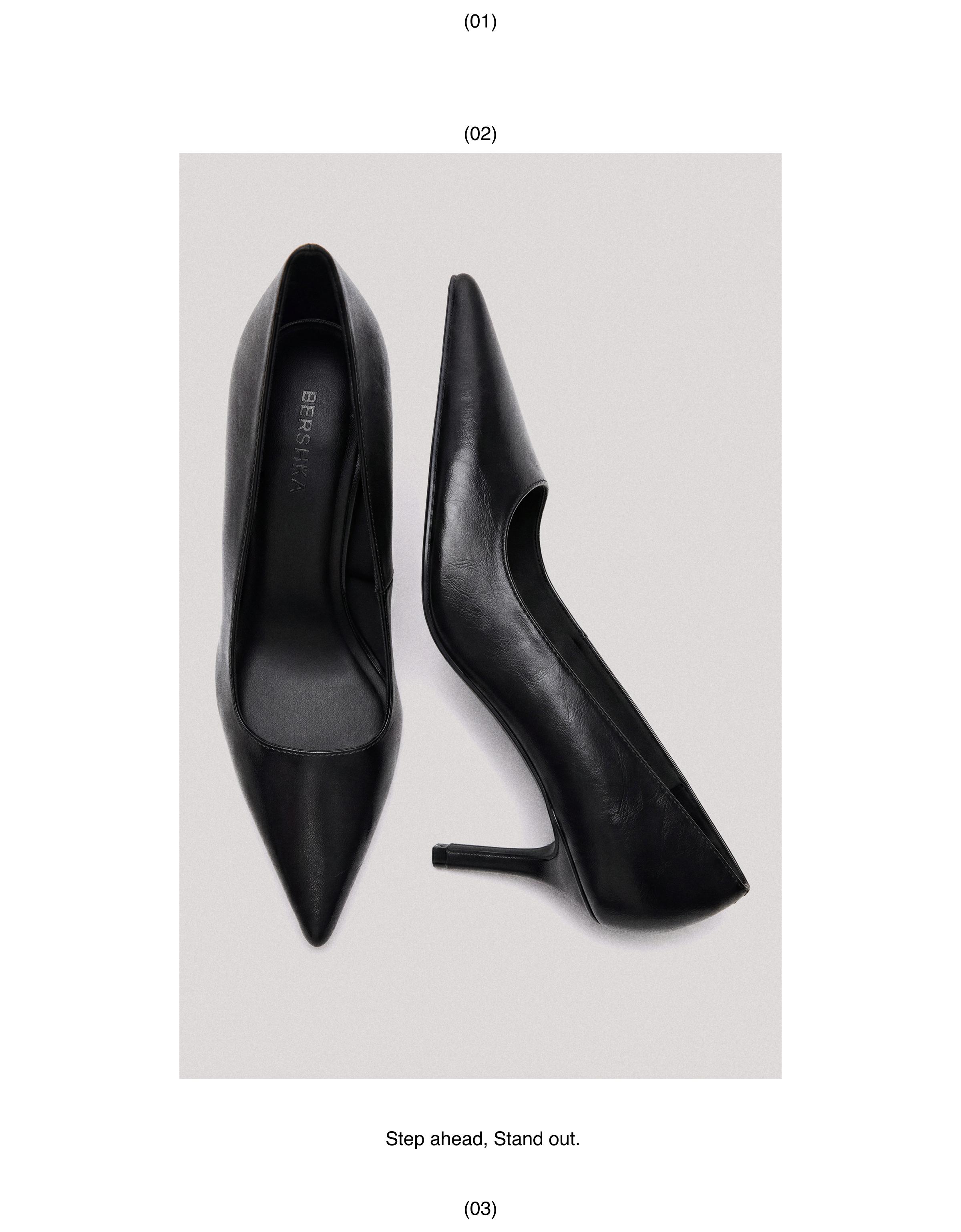 High-heel shoes — BLACK