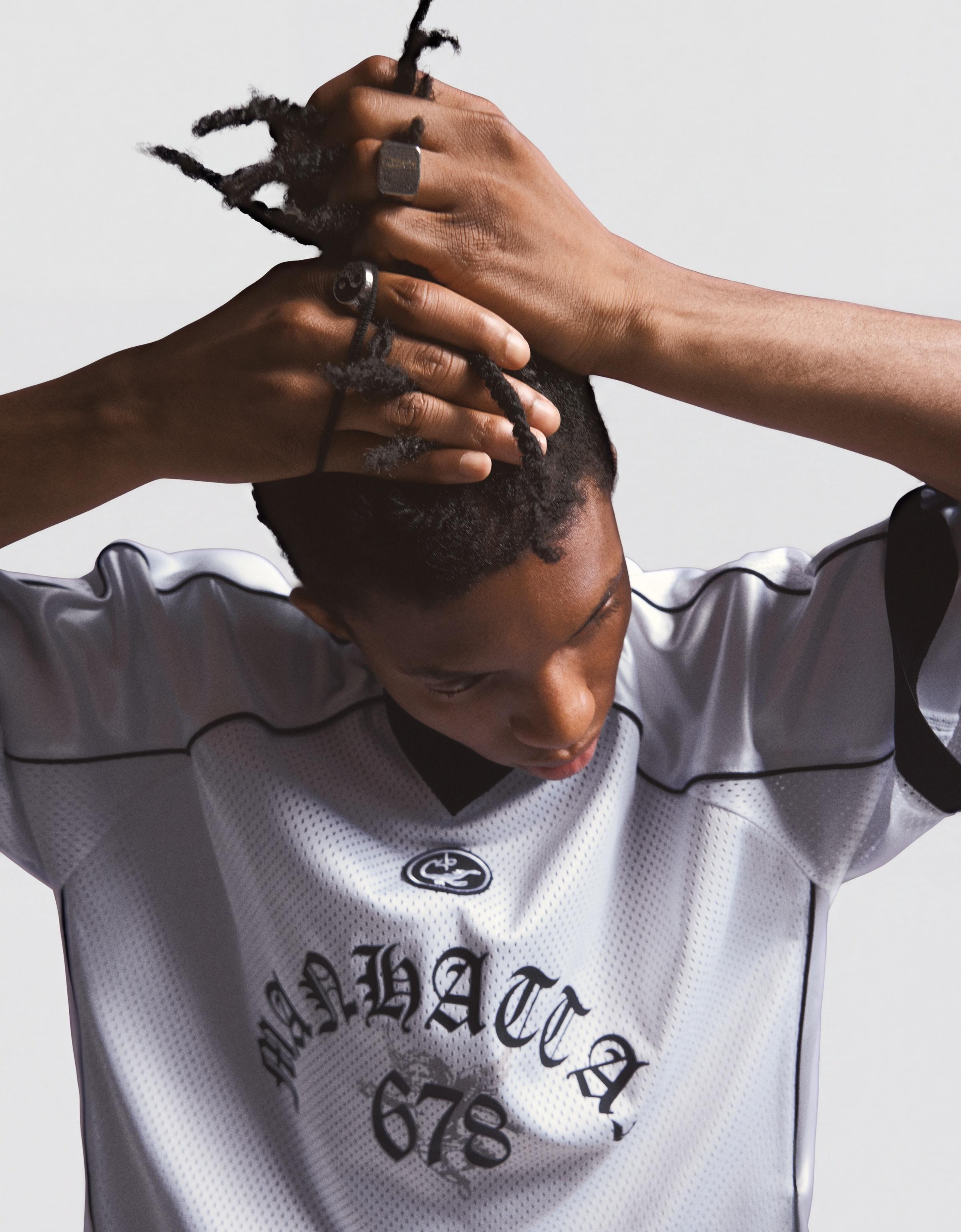 Short sleeve mesh T-shirt — White