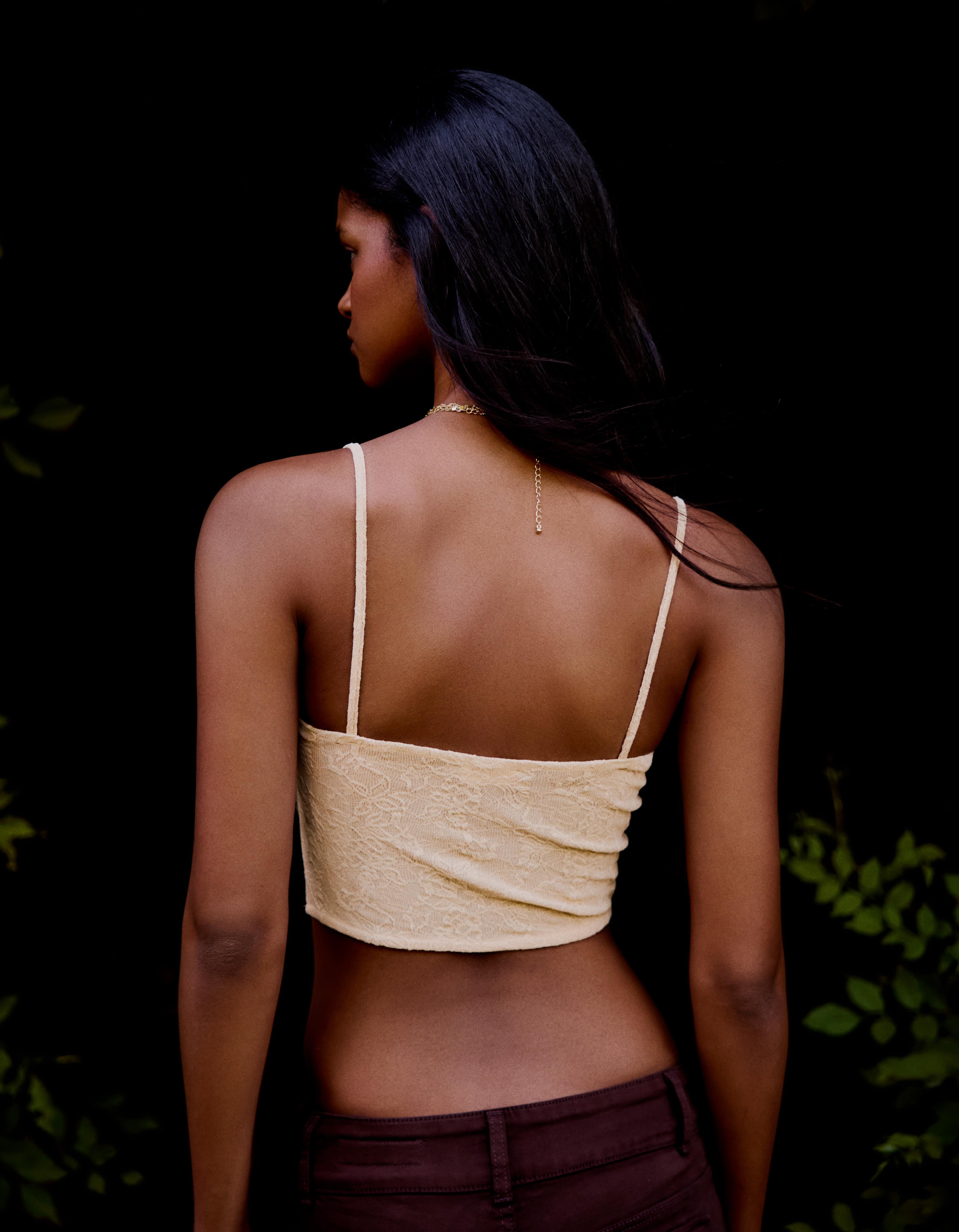 Lace corset camisole — Sand