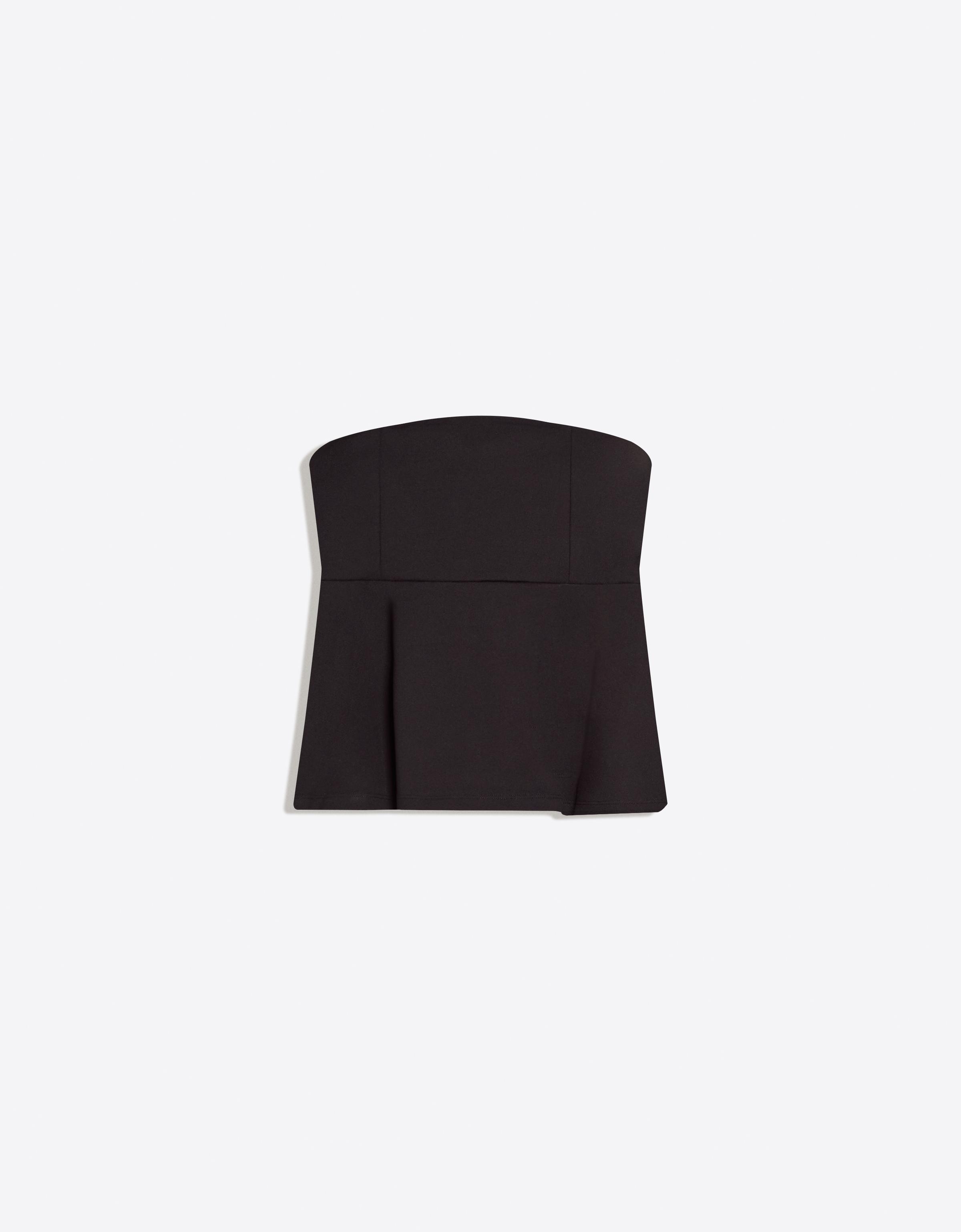 Peplum bandeau top - Görsel 4