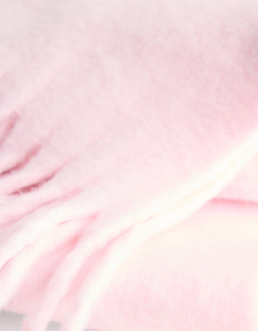 Écharpe unie-Rose-1