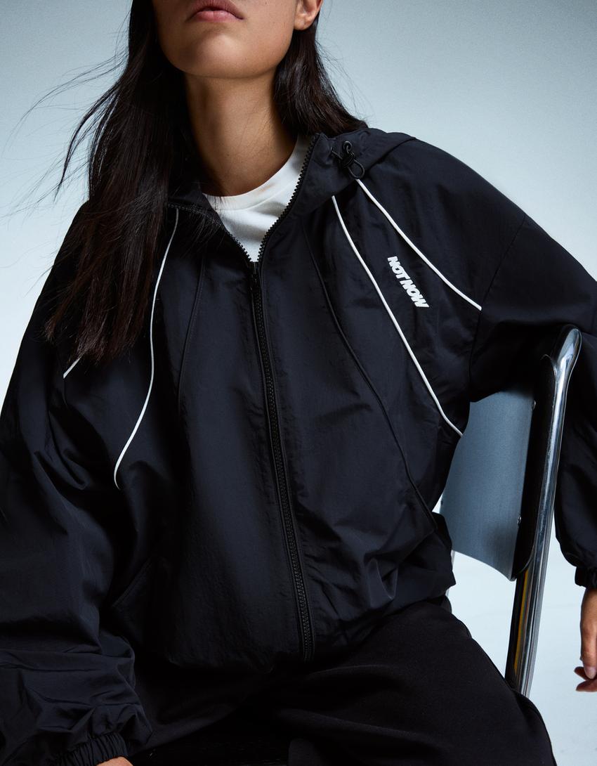 Veste légère à capuche-Noir-2