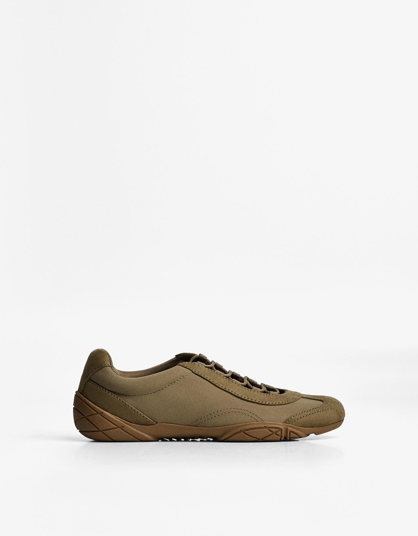 Bershka Zapatillas Soft Mujer 39 Kaki