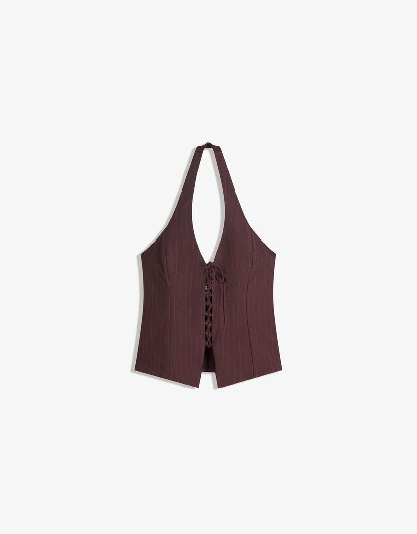 Bengaline halter top-Red-3