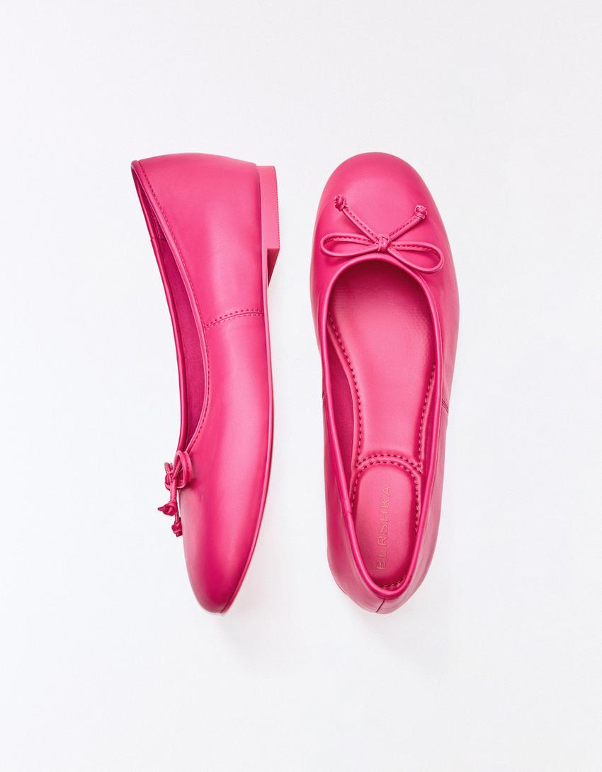 Ballerinas with bow-FUCHSIA