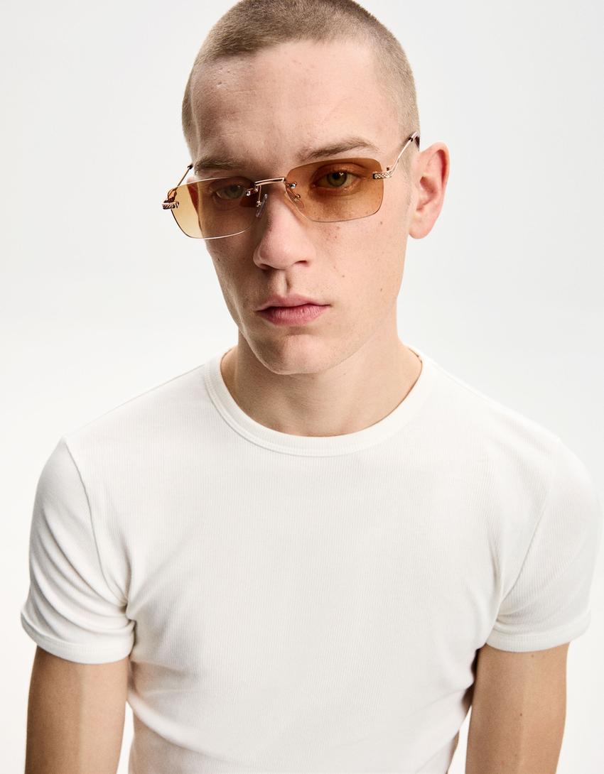 Metallic sunglasses-Brown
